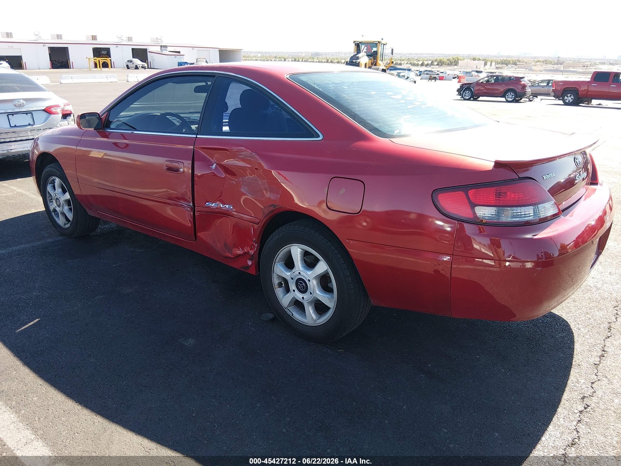 1999 Toyota Camry Solara Se V6 Red vin: 2T1CF22P7XC169790