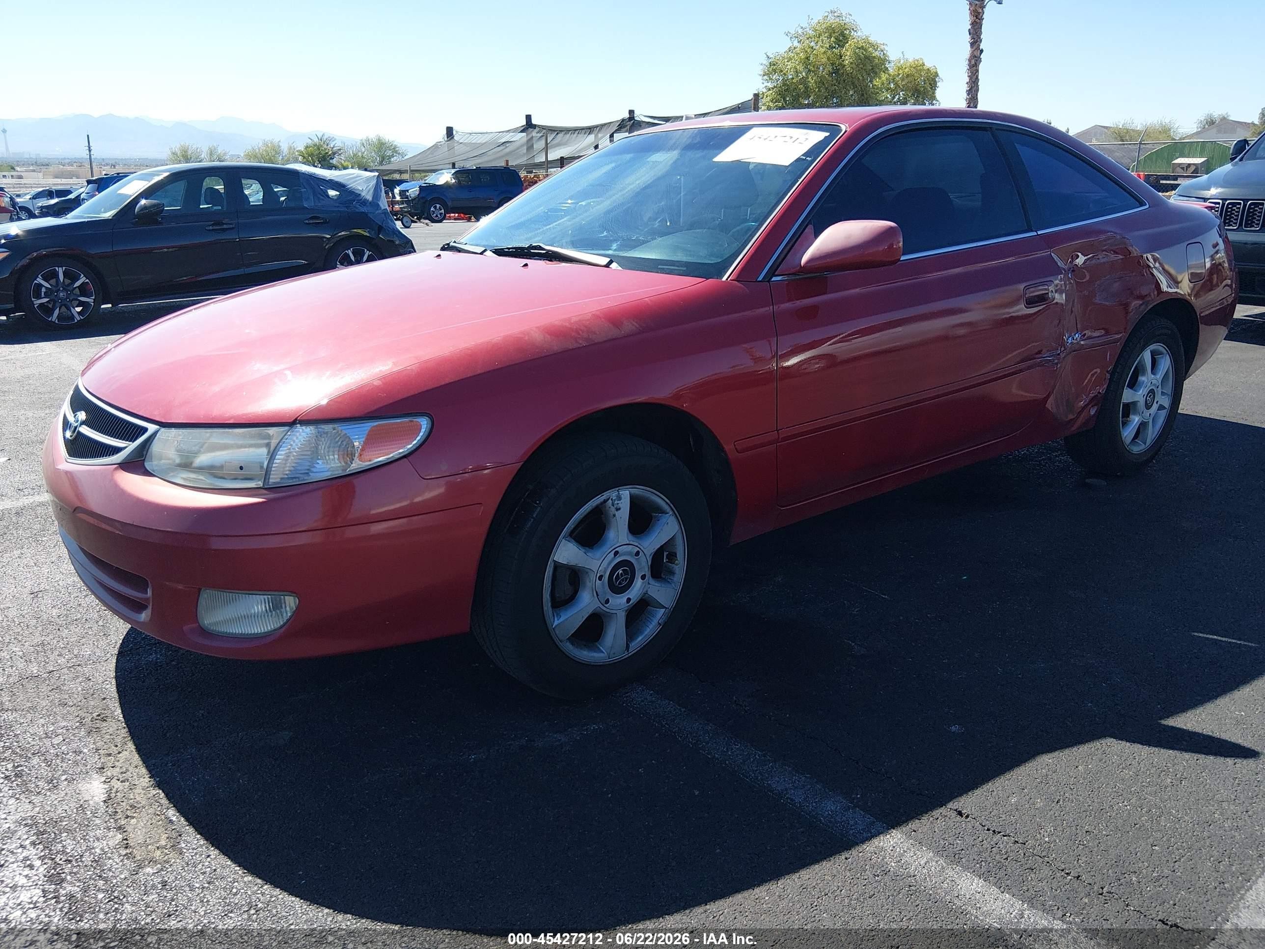 1999 Toyota Camry Solara Se V6 Red vin: 2T1CF22P7XC169790