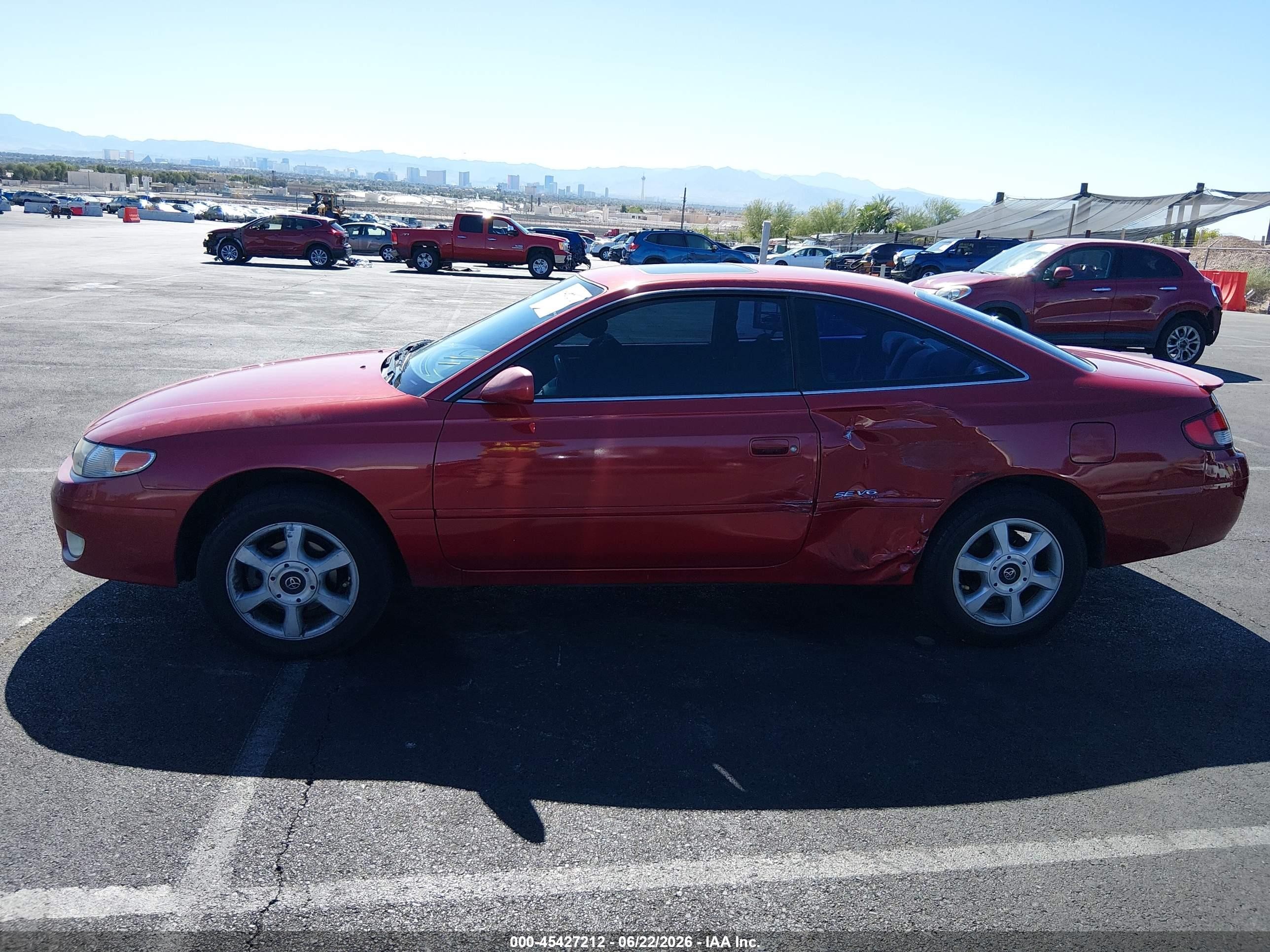 1999 Toyota Camry Solara Se V6 Red vin: 2T1CF22P7XC169790