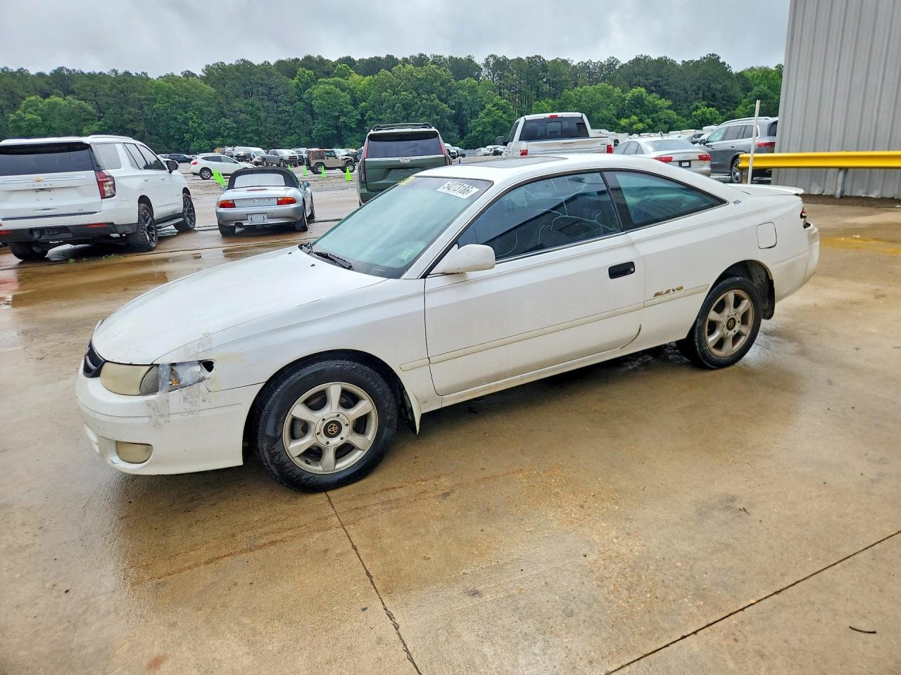 1999 Toyota Camry Solara Sle V6 White vin: 2T1CF22P7XC237666