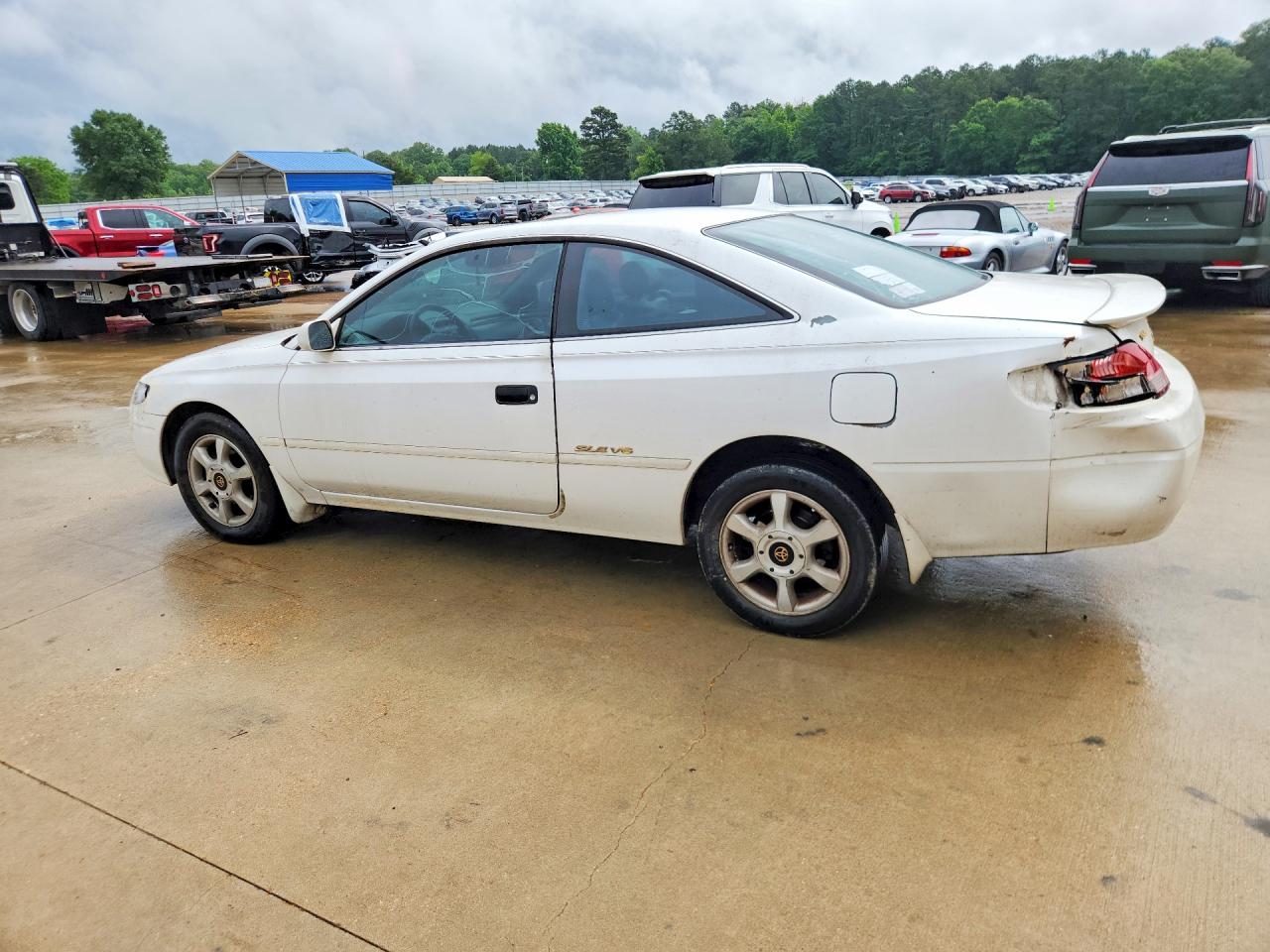 1999 Toyota Camry Solara Sle V6 White vin: 2T1CF22P7XC237666