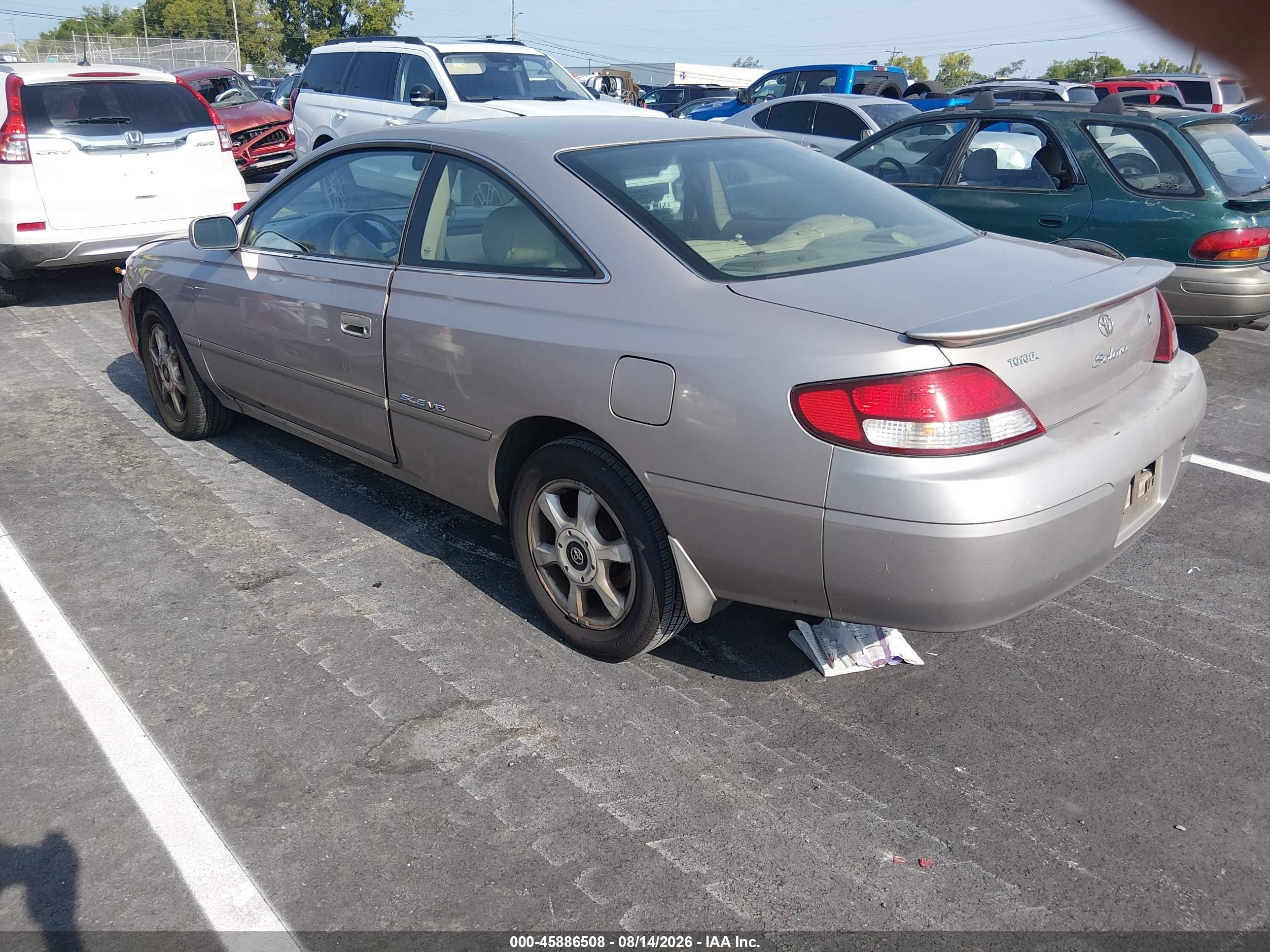 1999 Toyota Camry Solara Sle Gold vin: 2T1CF22P7XC243337