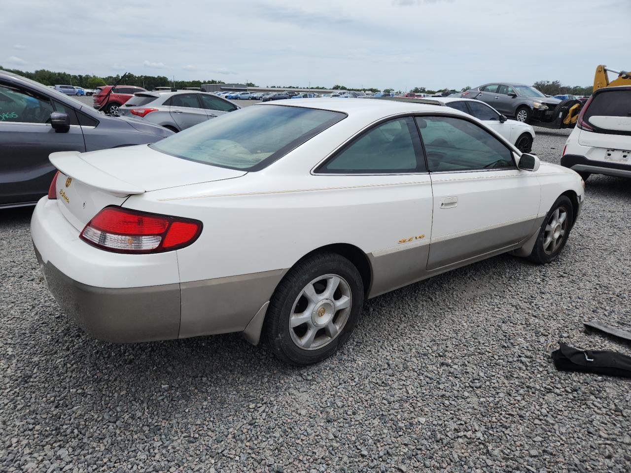 2000 Toyota Camry Solara Sle V6 White vin: 2T1CF22P7YC324551