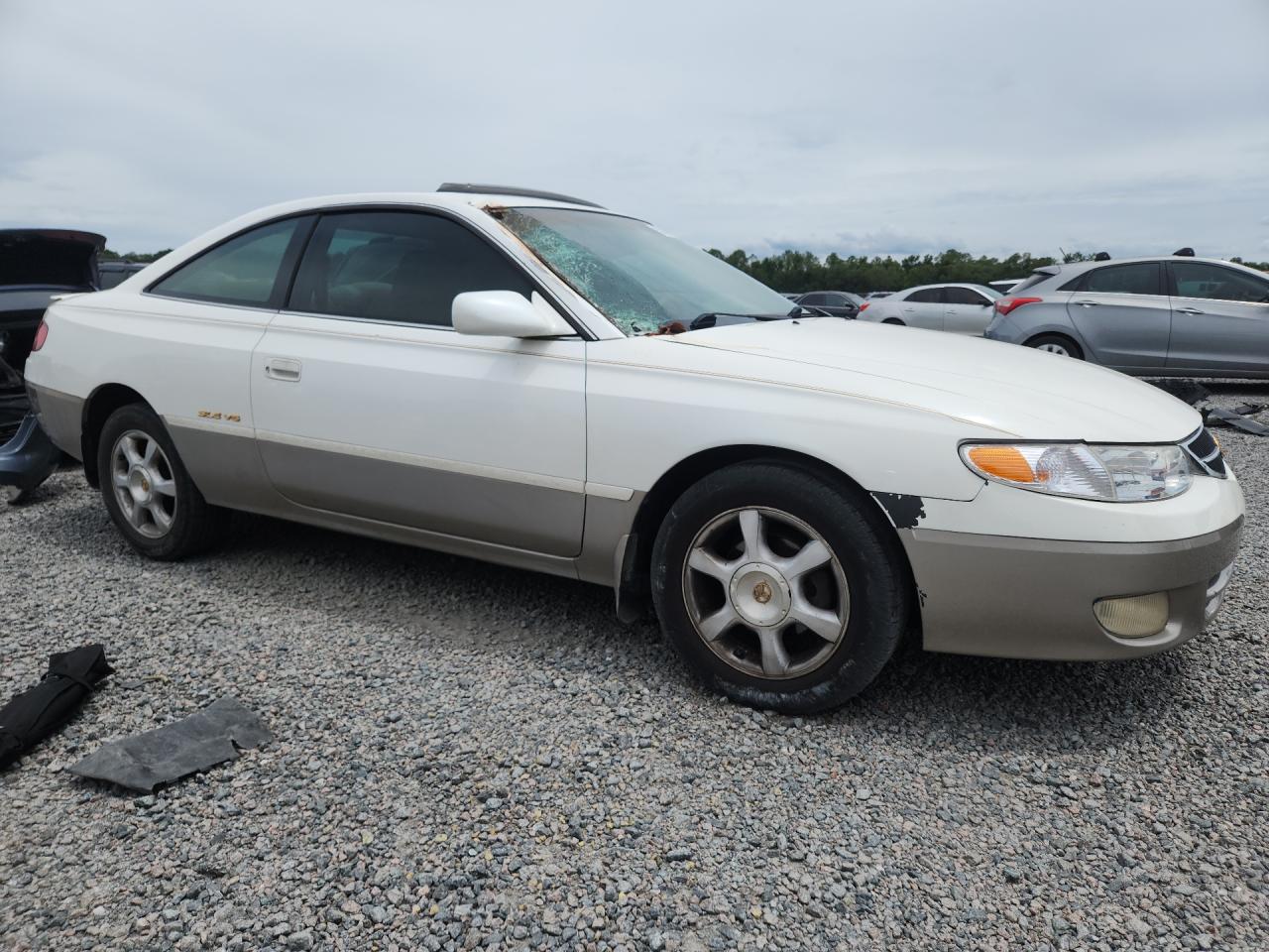 2000 Toyota Camry Solara Sle V6 White vin: 2T1CF22P7YC324551