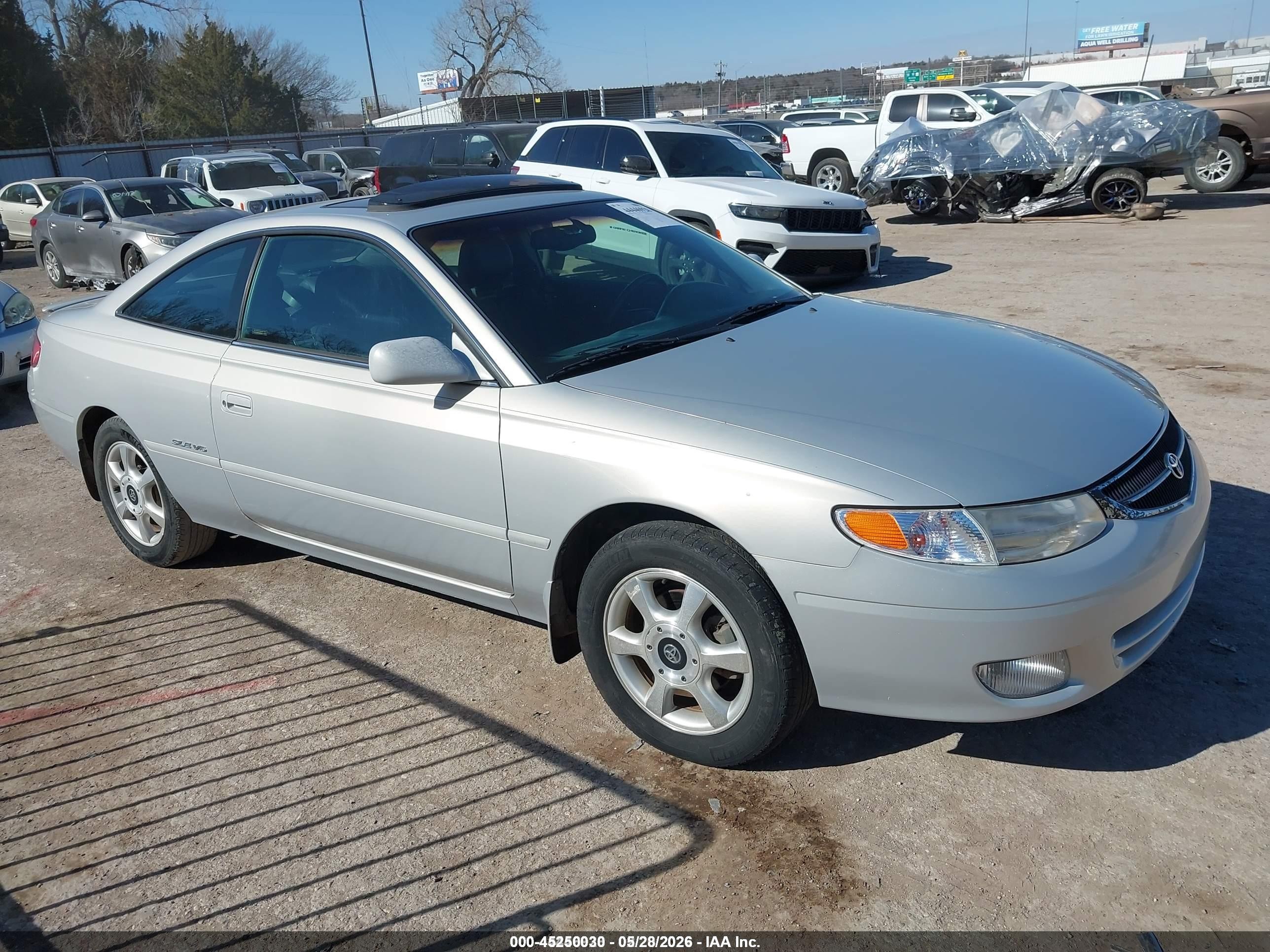 2000 Toyota Camry Solara Sle V6 Silver vin: 2T1CF22P8YC313414