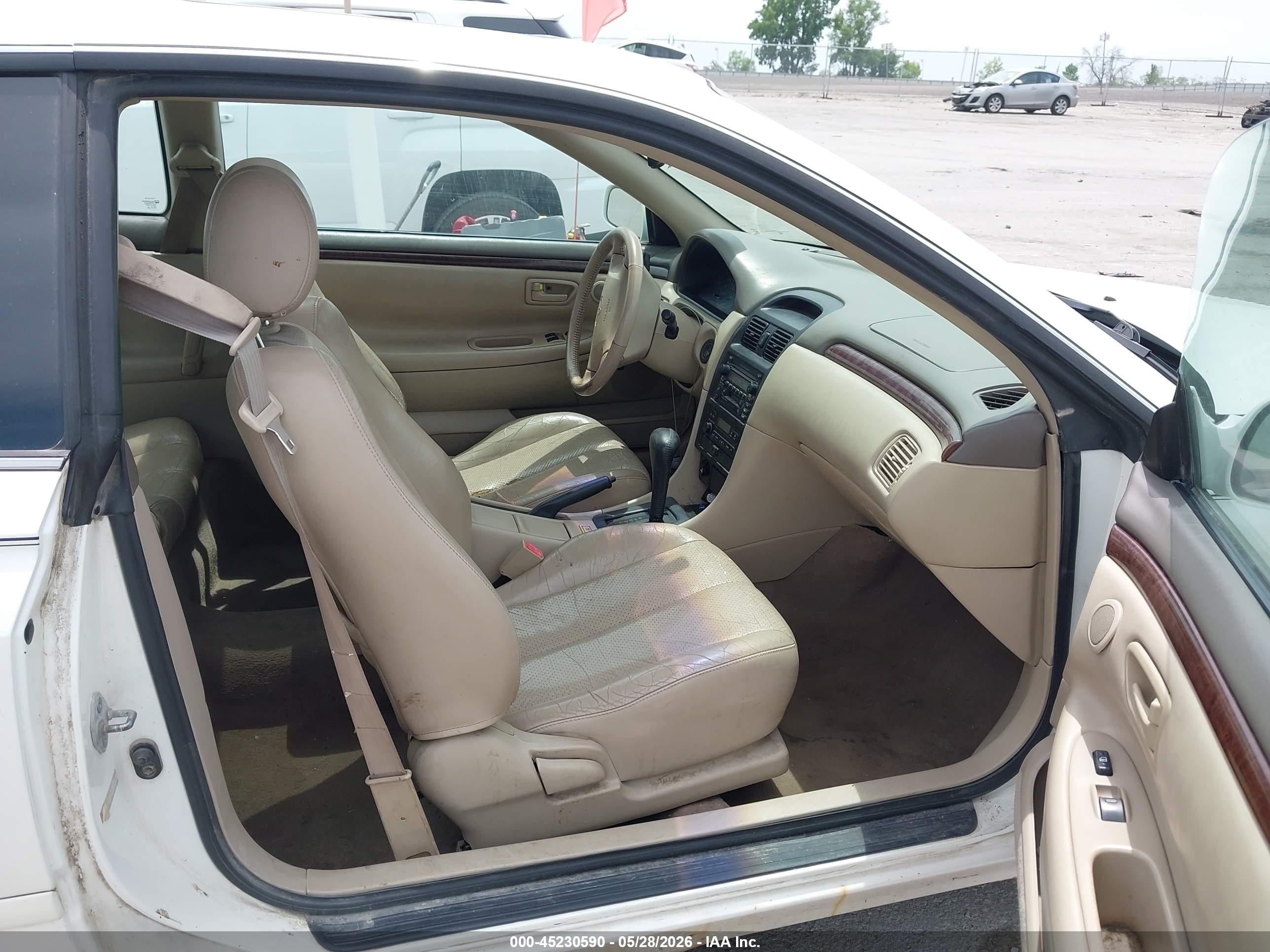 2000 Toyota Camry Solara Sle V6 White vin: 2T1CF22P8YC406059