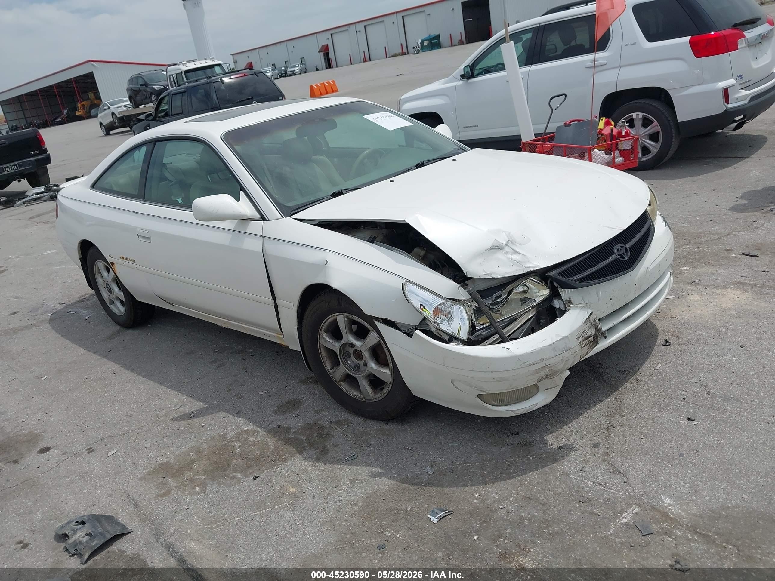 2000 Toyota Camry Solara Sle V6 White vin: 2T1CF22P8YC406059