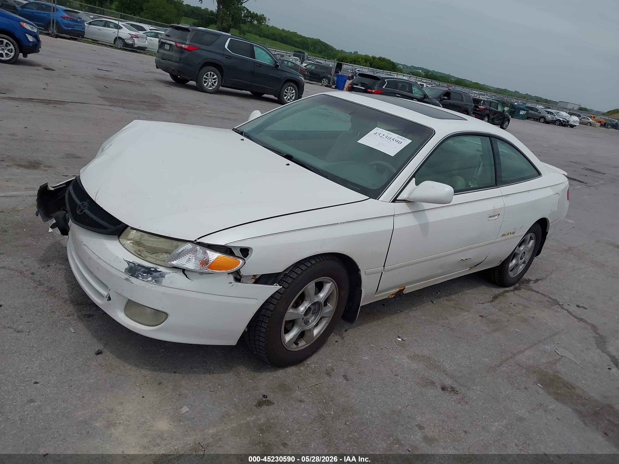 2000 Toyota Camry Solara Sle V6 White vin: 2T1CF22P8YC406059