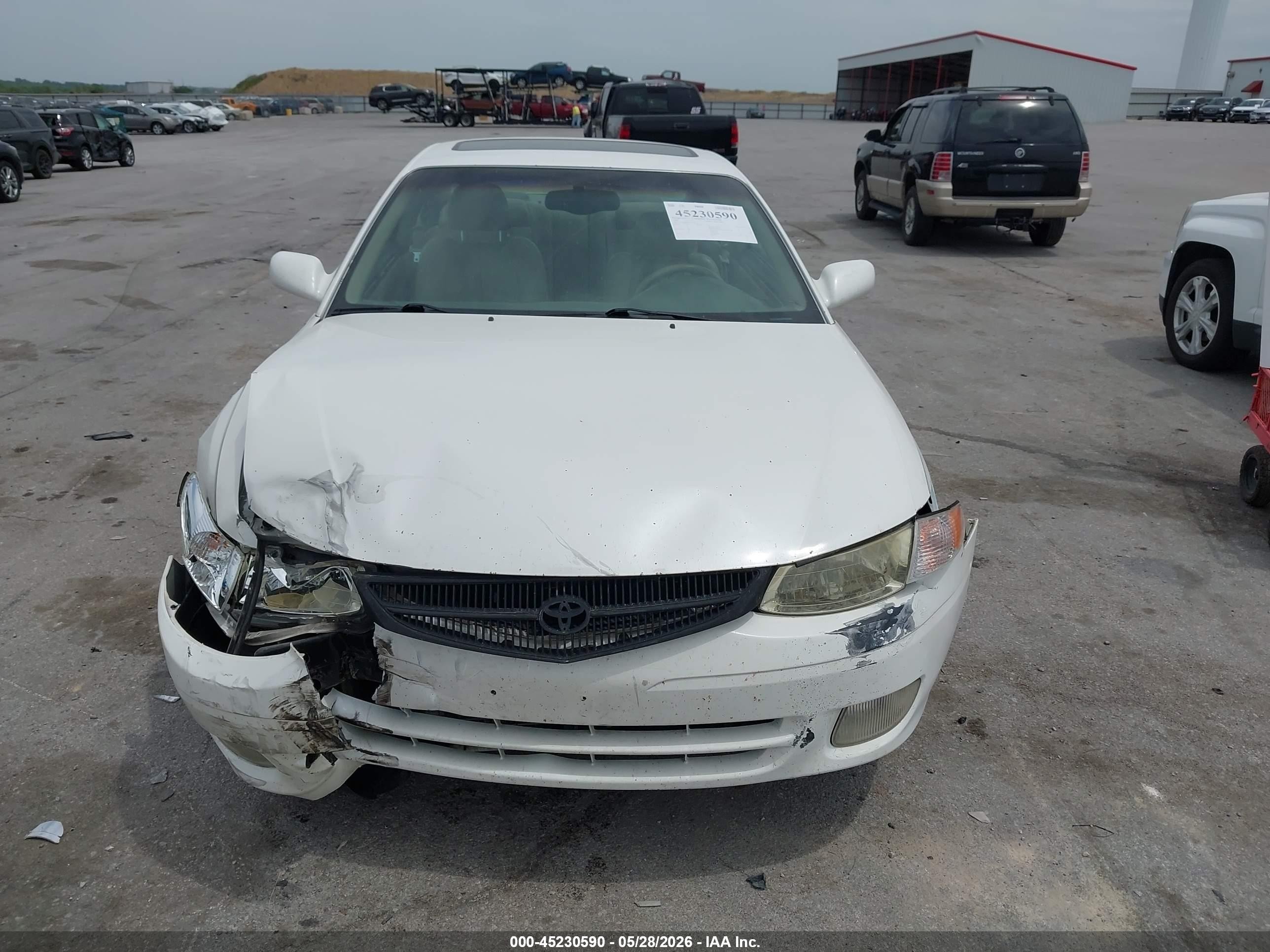 2000 Toyota Camry Solara Sle V6 White vin: 2T1CF22P8YC406059