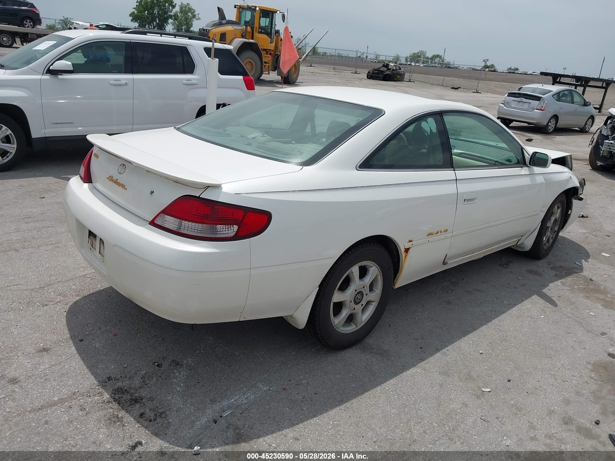 2000 Toyota Camry Solara Sle V6 White vin: 2T1CF22P8YC406059