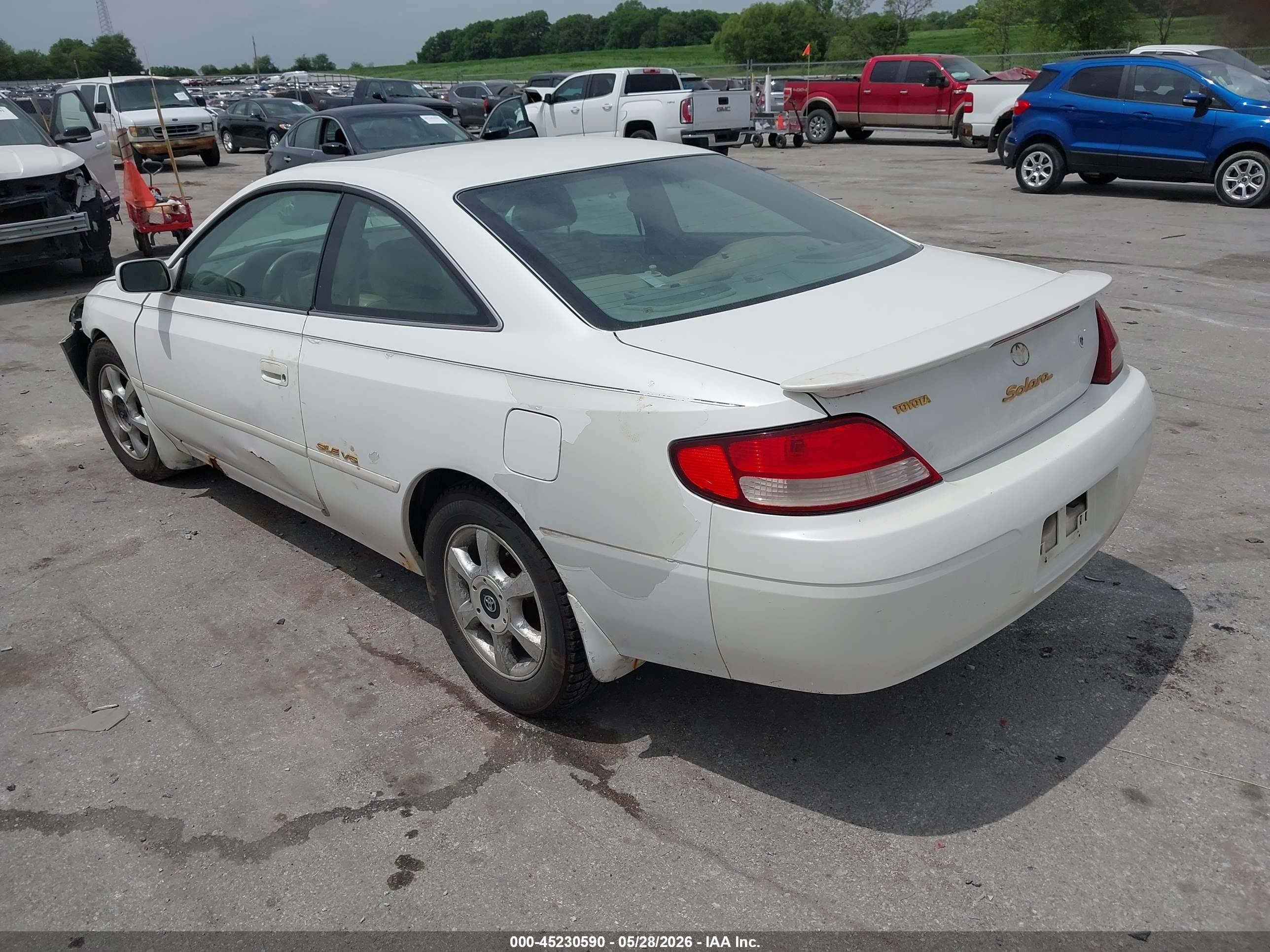 2000 Toyota Camry Solara Sle V6 White vin: 2T1CF22P8YC406059