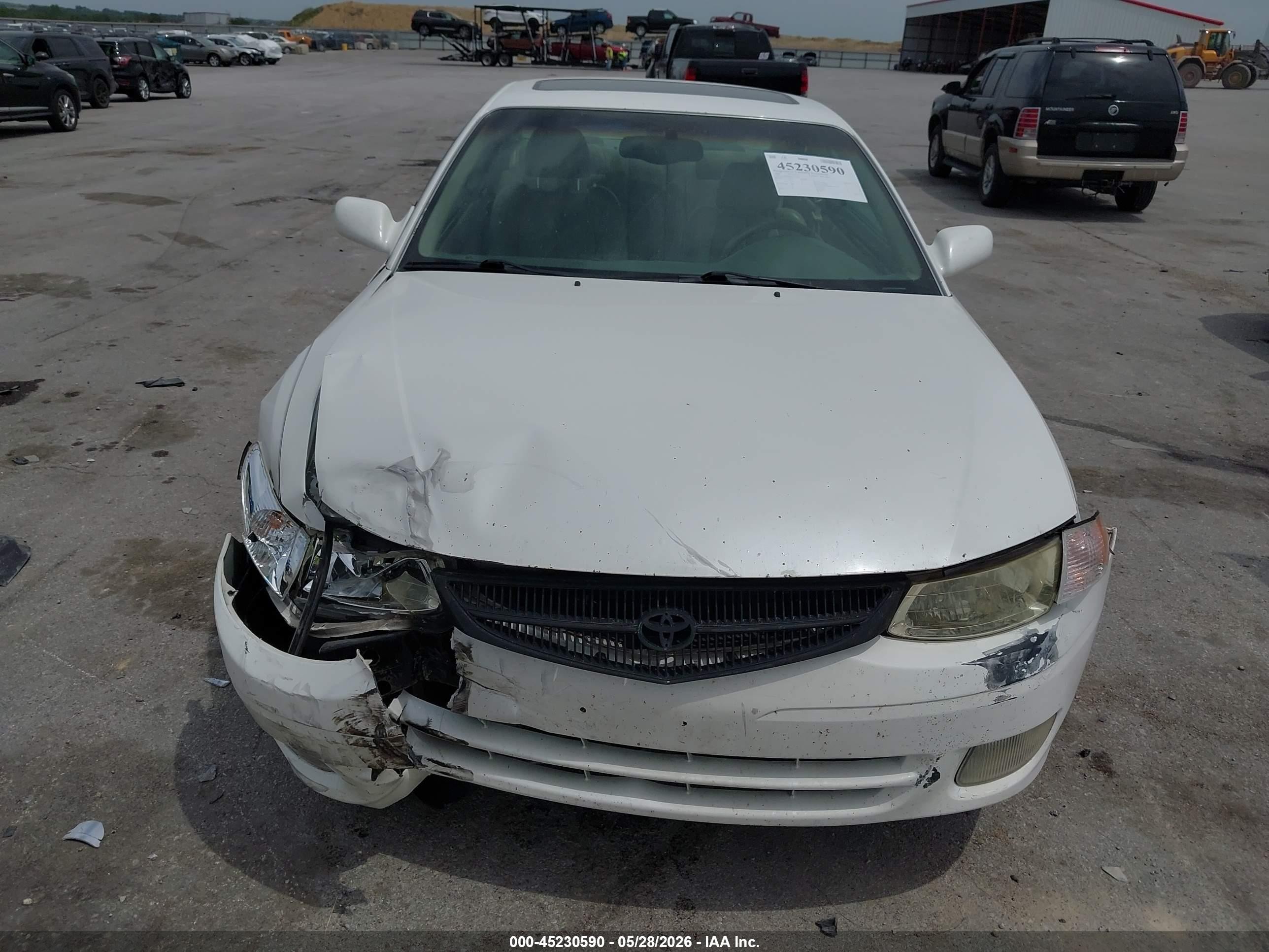 2000 Toyota Camry Solara Sle V6 White vin: 2T1CF22P8YC406059