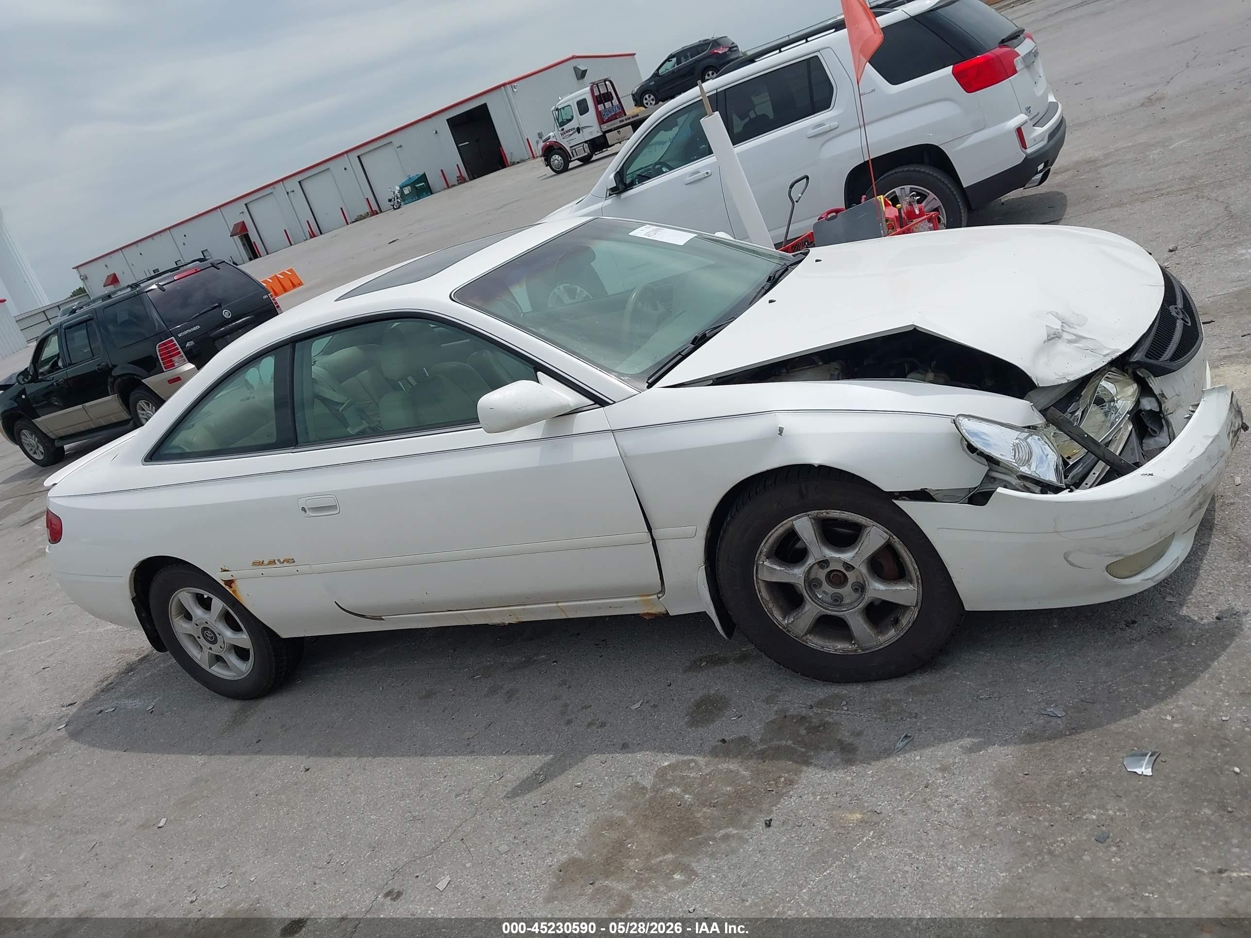 2000 Toyota Camry Solara Sle V6 White vin: 2T1CF22P8YC406059