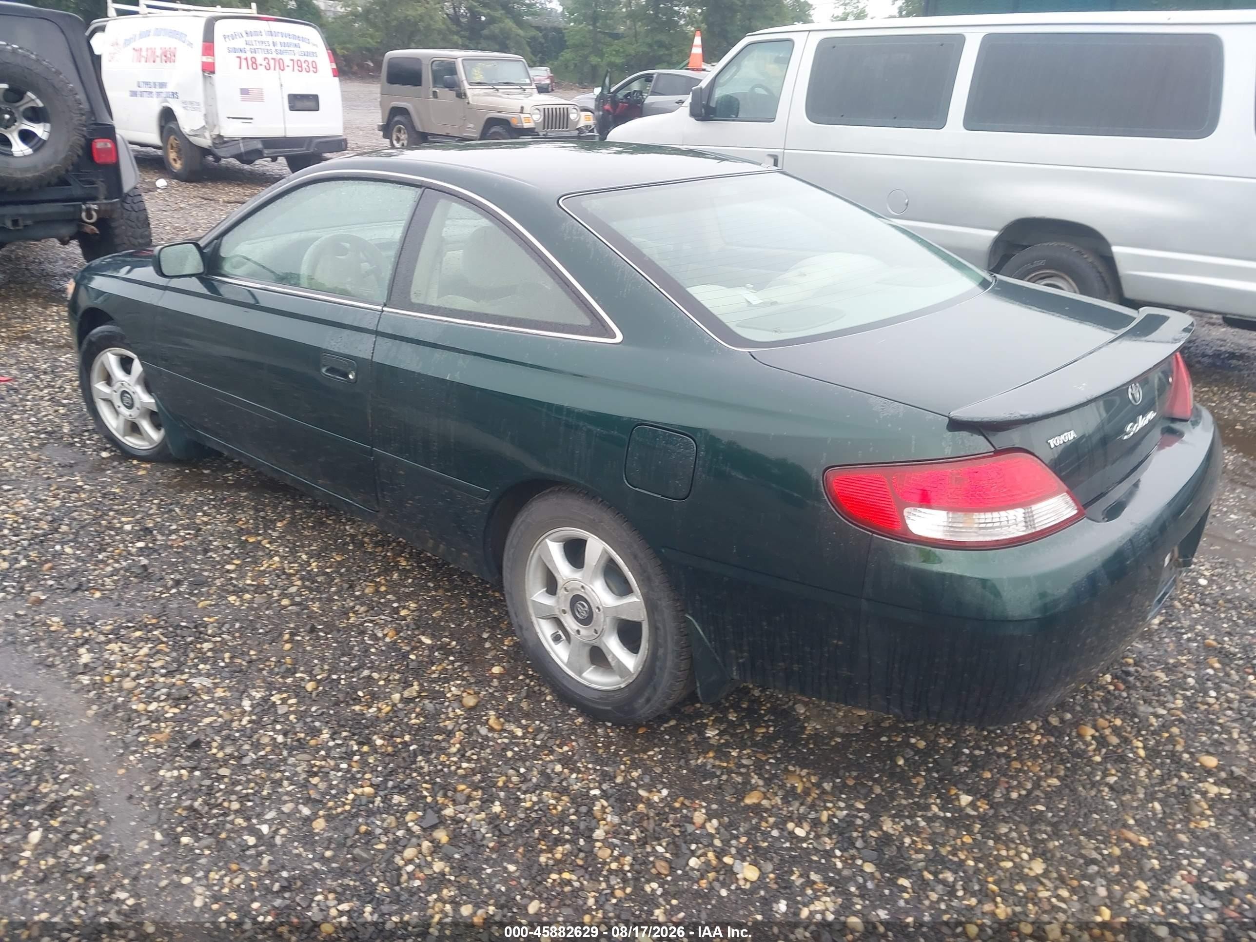 1999 Toyota Camry Solara Se V6 Green vin: 2T1CF22P9XC181679