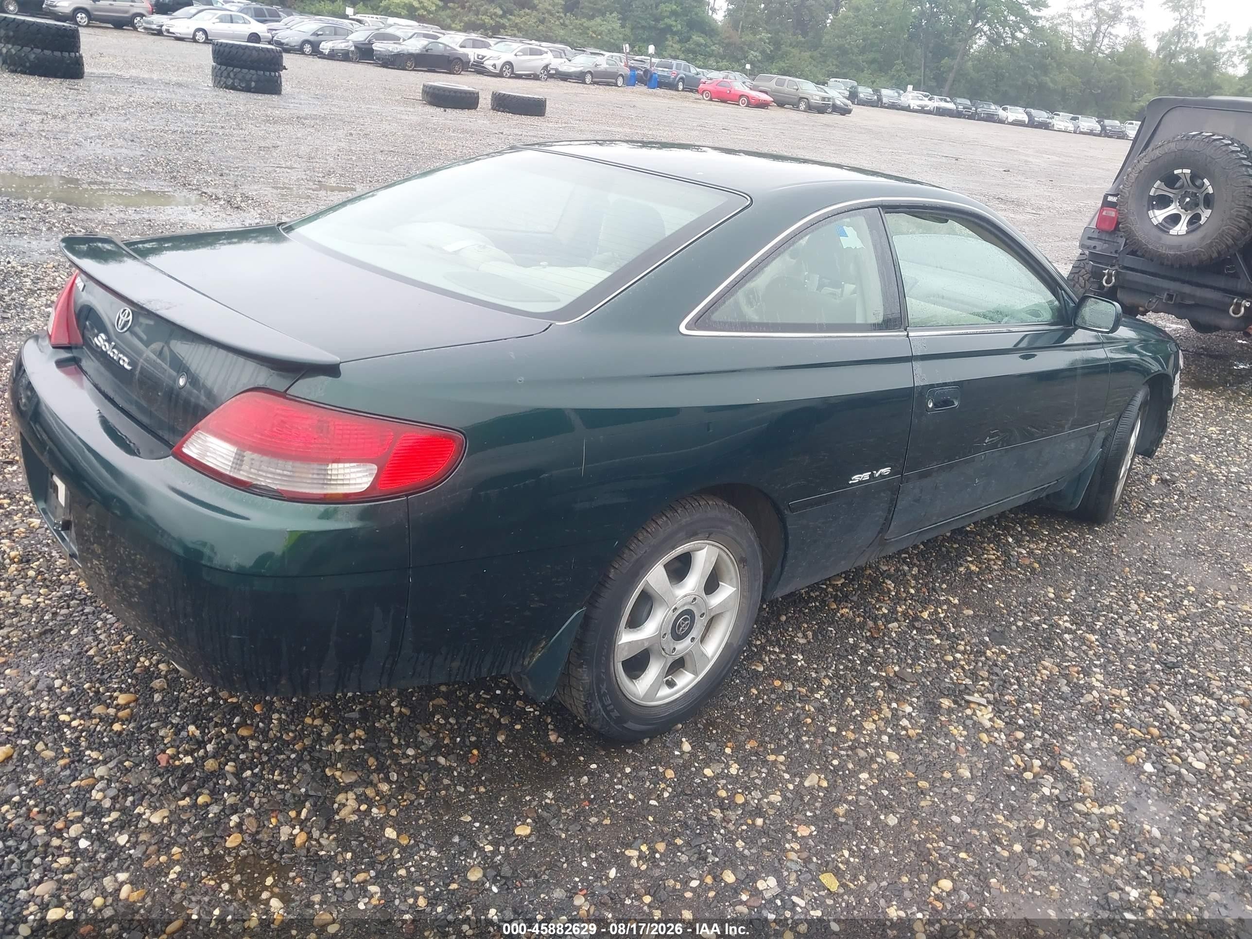 1999 Toyota Camry Solara Se V6 Green vin: 2T1CF22P9XC181679
