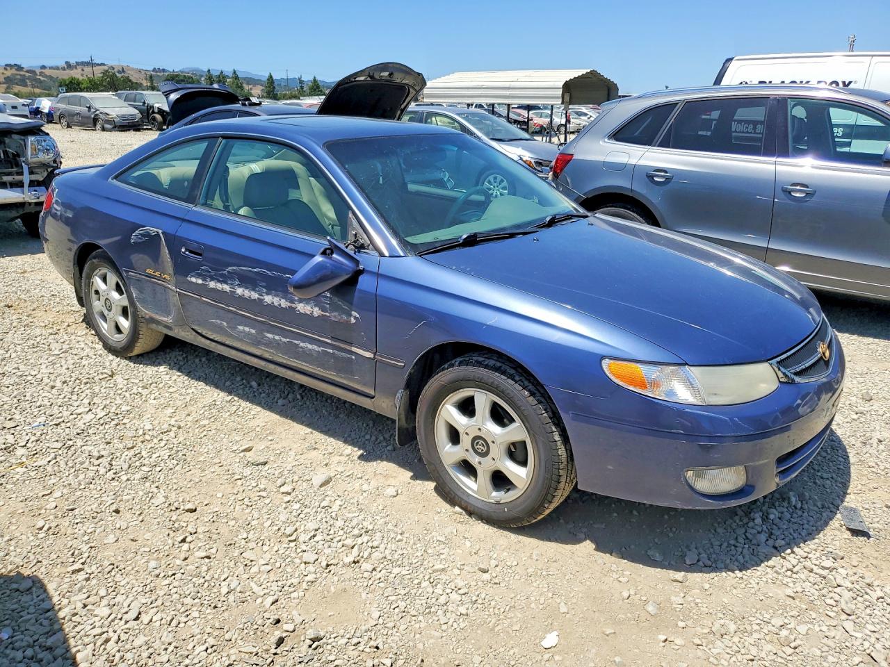 1999 Toyota Camry Solara Sle V6 Blue vin: 2T1CF22P9XC193069