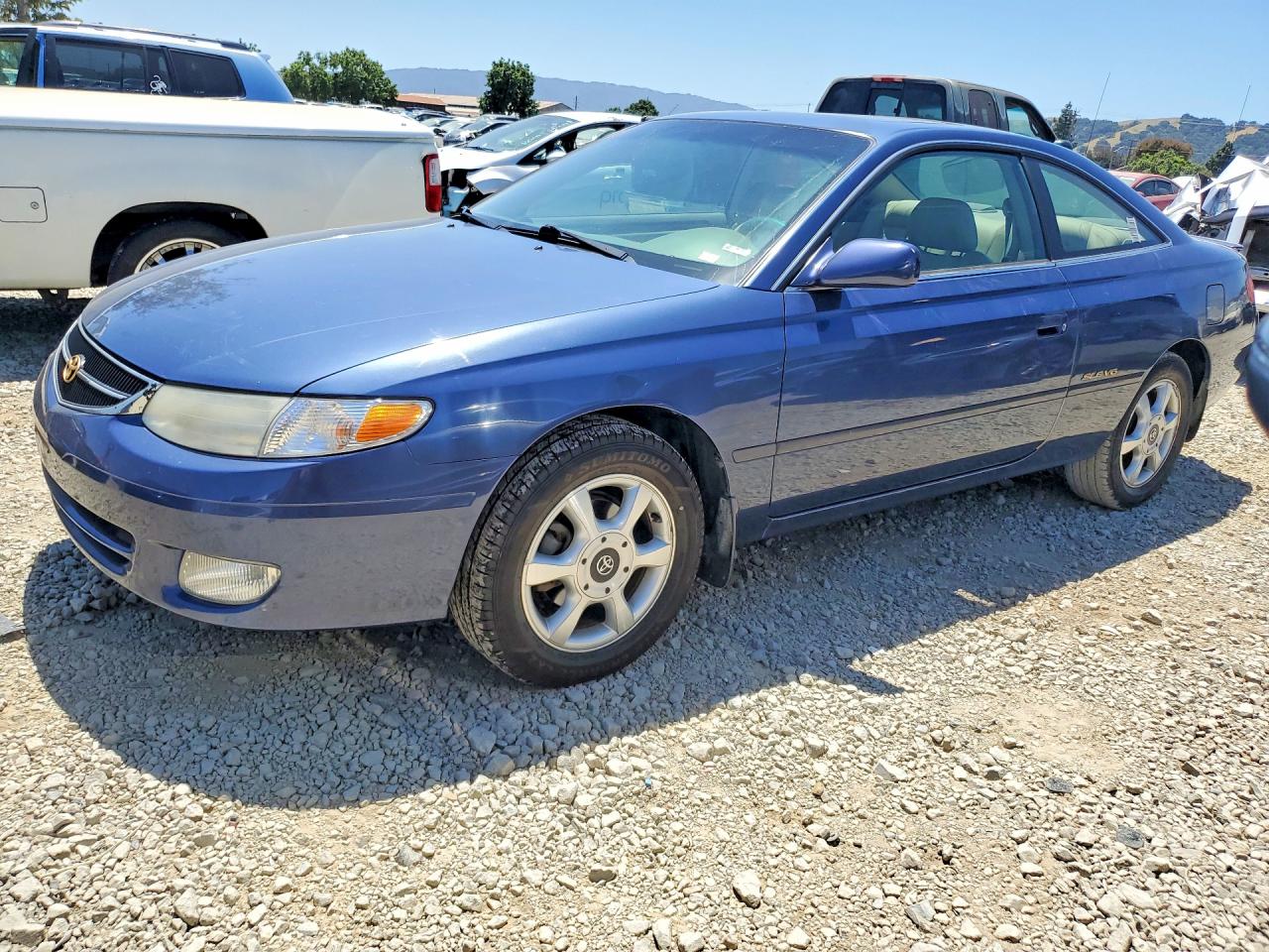 1999 Toyota Camry Solara Sle V6 Blue vin: 2T1CF22P9XC193069