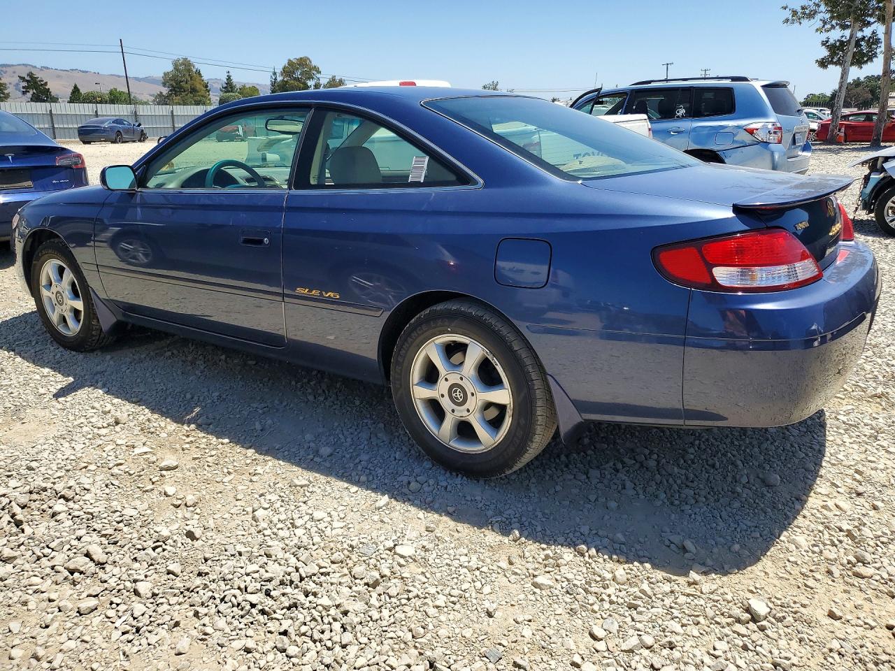1999 Toyota Camry Solara Sle V6 Blue vin: 2T1CF22P9XC193069