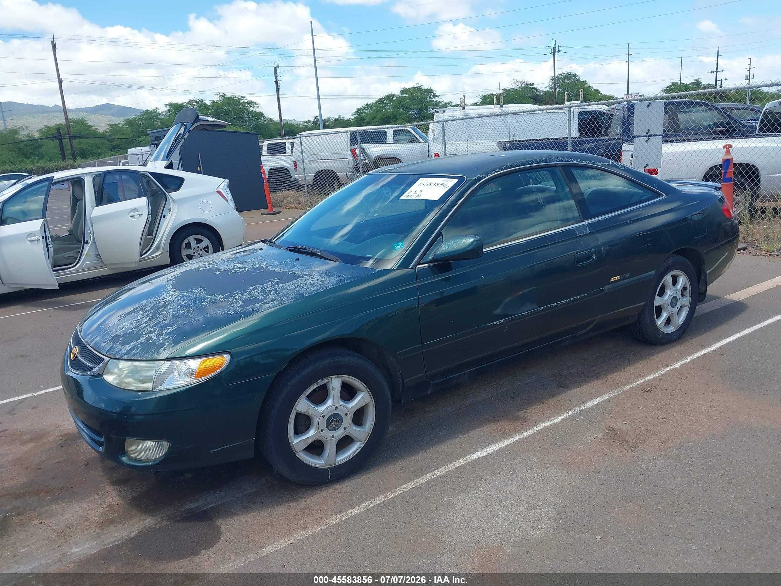 2000 Toyota Camry Solara Se V6 Green vin: 2T1CF22P9YC379907