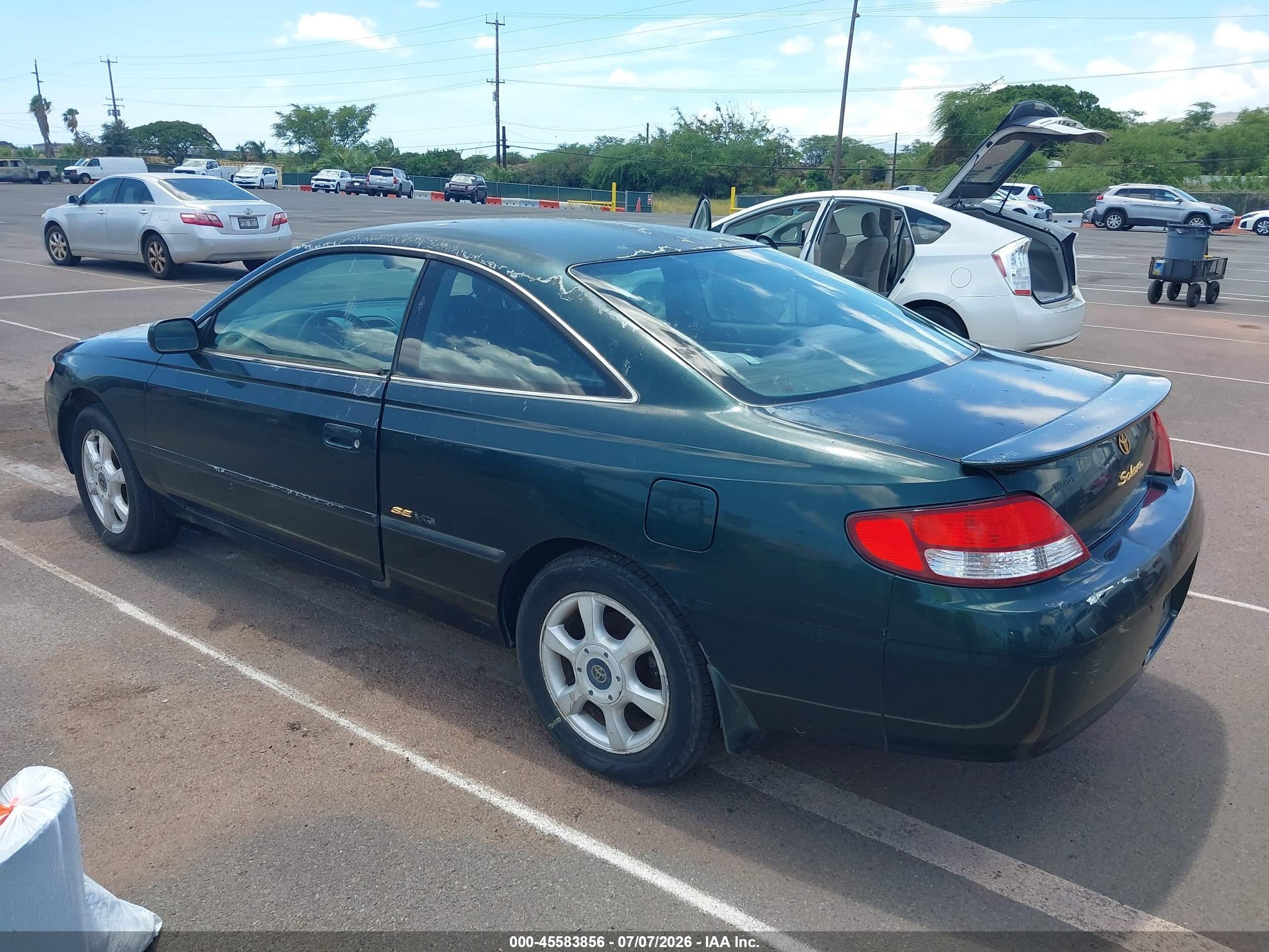 2000 Toyota Camry Solara Se V6 Green vin: 2T1CF22P9YC379907