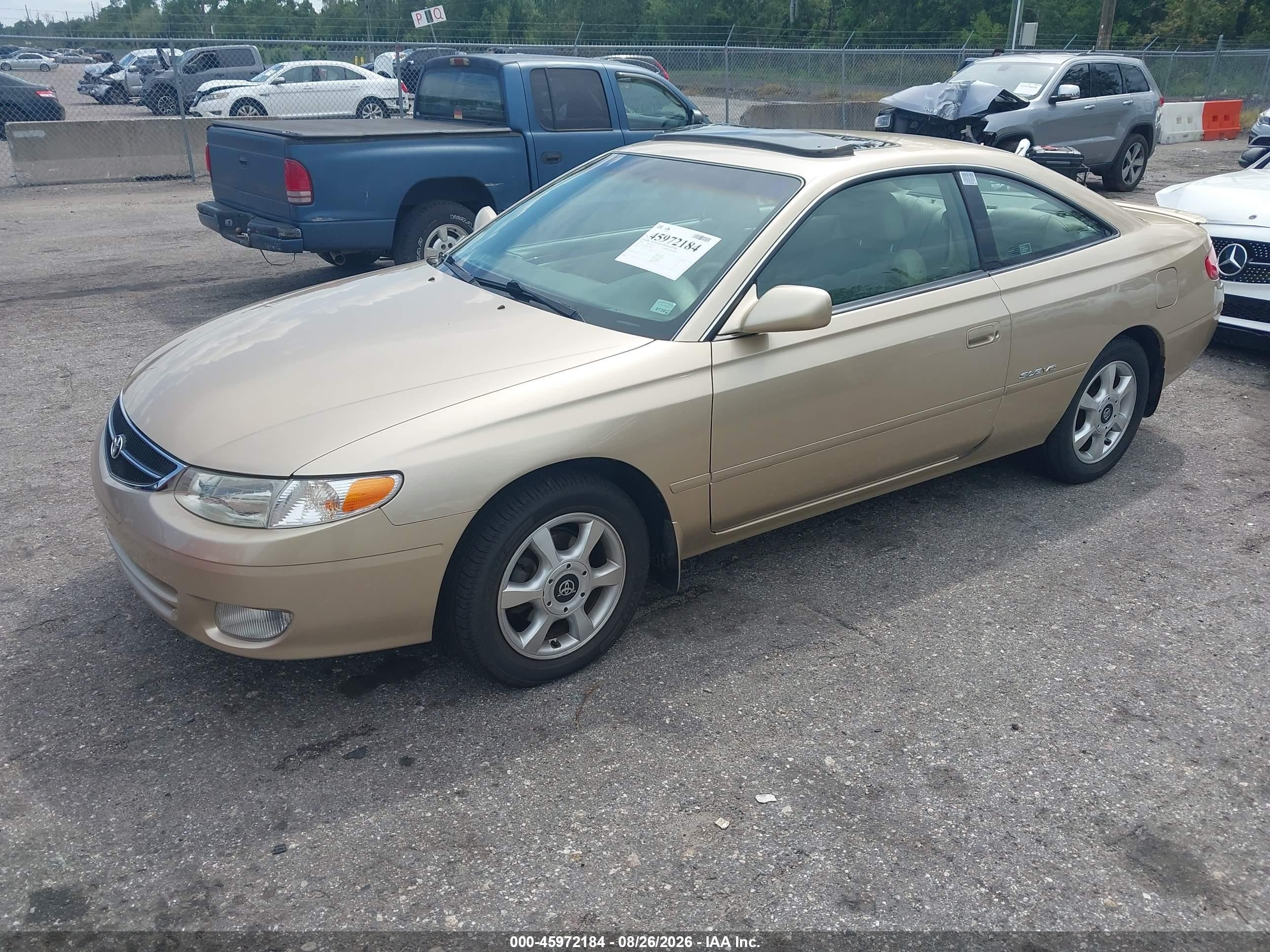 2000 Toyota Camry Solara Sle V6 Gold vin: 2T1CF22P9YC394116