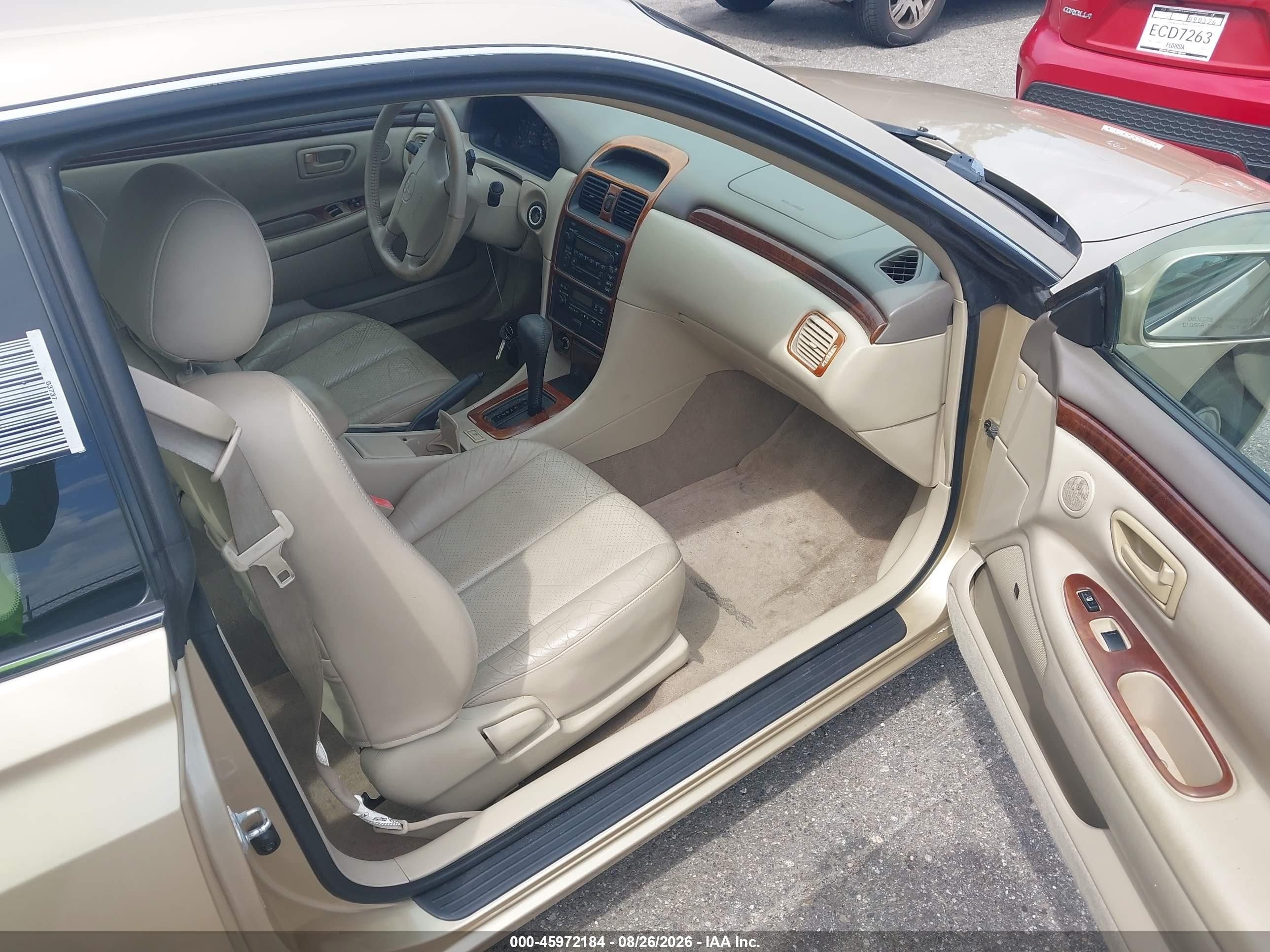 2000 Toyota Camry Solara Sle V6 Gold vin: 2T1CF22P9YC394116