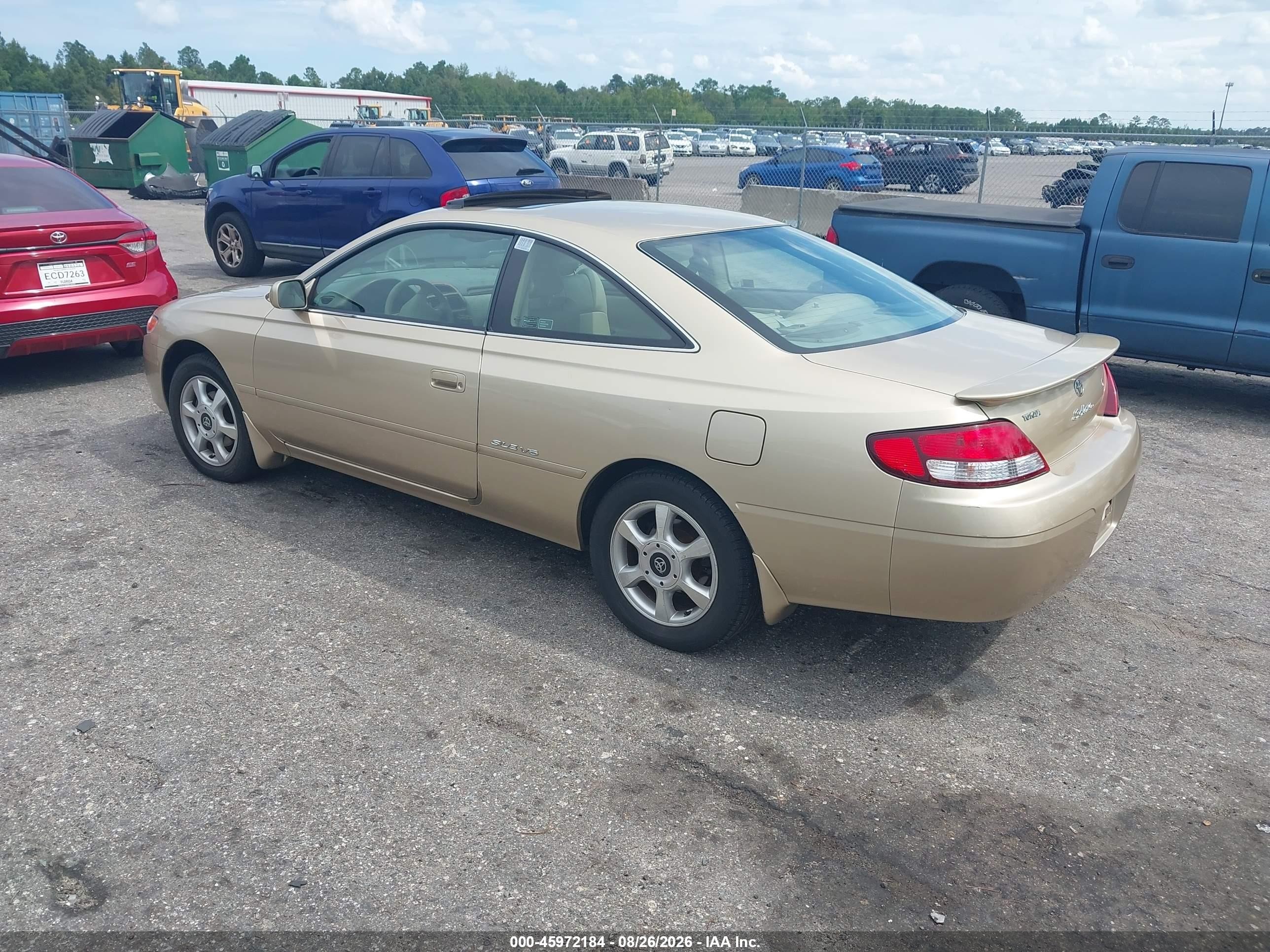 2000 Toyota Camry Solara Sle V6 Gold vin: 2T1CF22P9YC394116