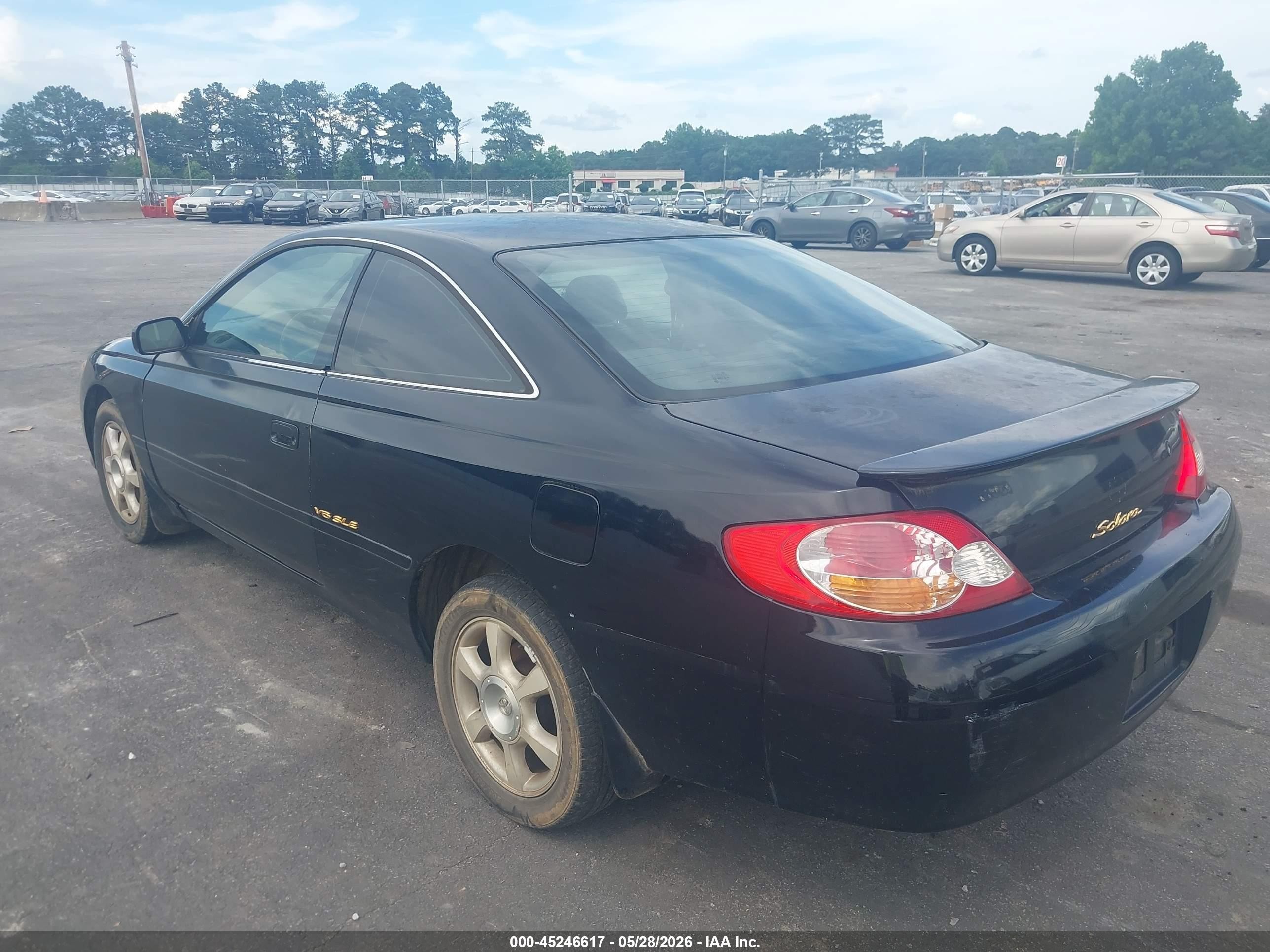 2002 Toyota Camry Solara Sle V6 Black vin: 2T1CF22PX2C548713