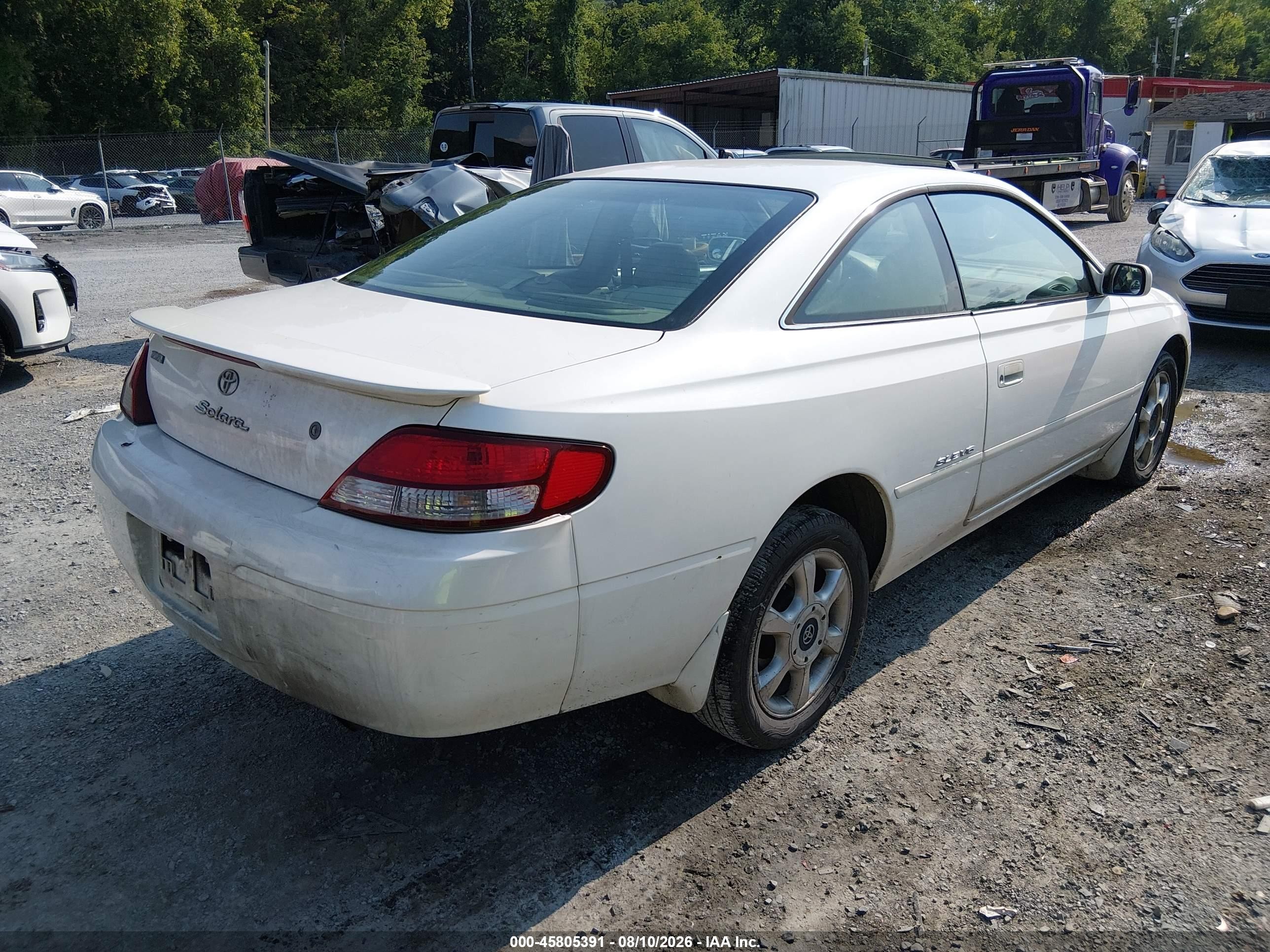 1999 Toyota Camry Solara Sle White vin: 2T1CF22PXXC113908