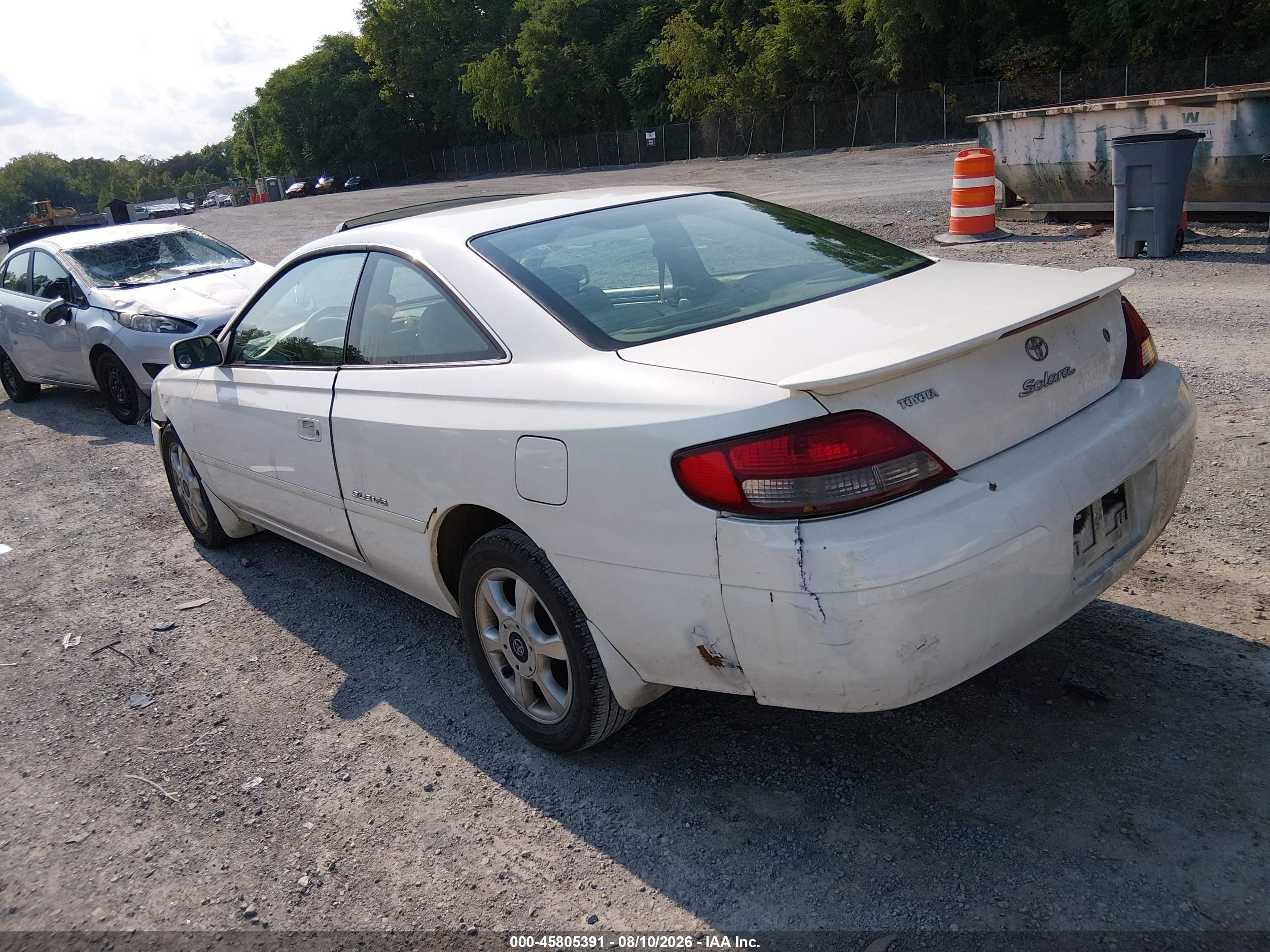 1999 Toyota Camry Solara Sle White vin: 2T1CF22PXXC113908