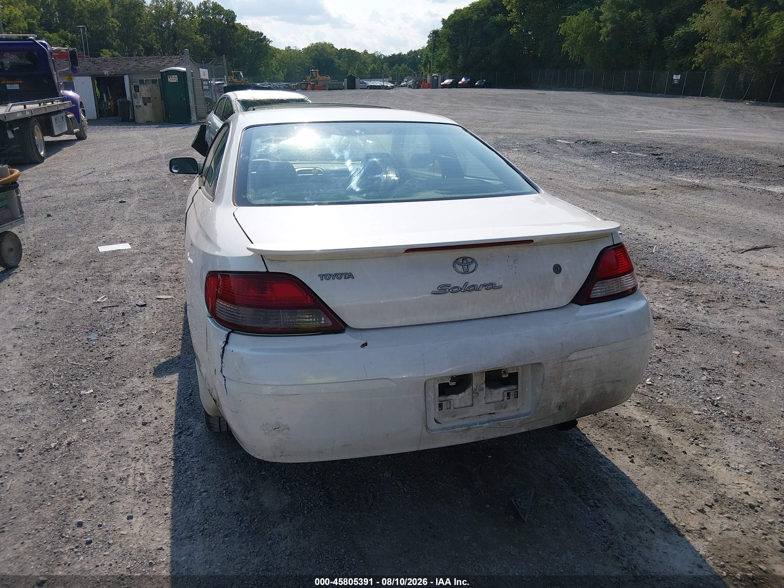 1999 Toyota Camry Solara Sle White vin: 2T1CF22PXXC113908