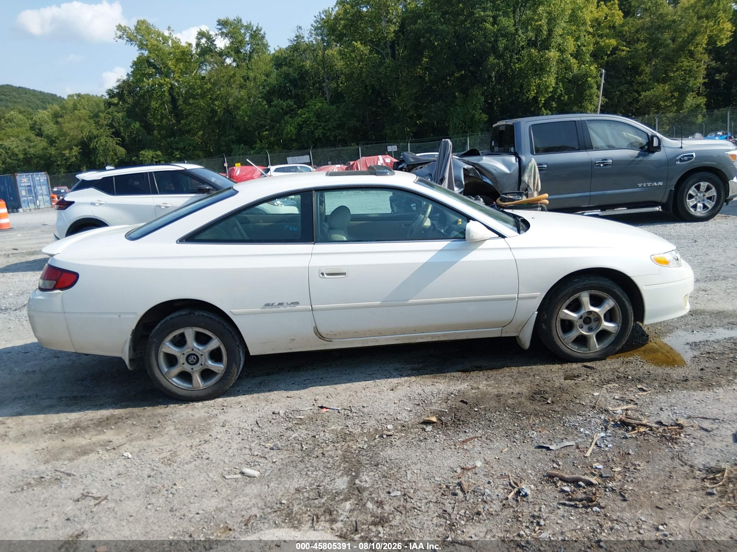 1999 Toyota Camry Solara Sle White vin: 2T1CF22PXXC113908