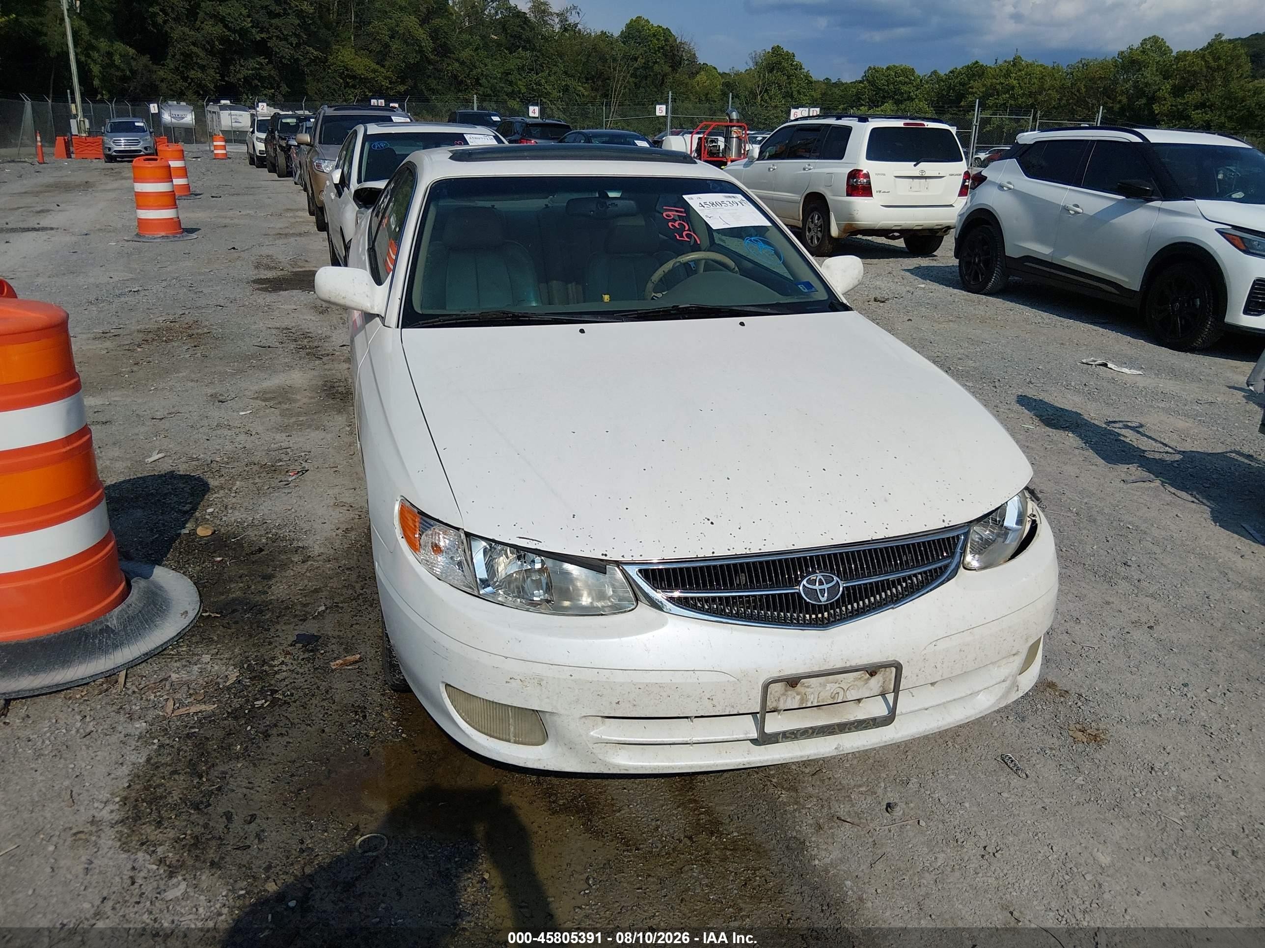 1999 Toyota Camry Solara Sle White vin: 2T1CF22PXXC113908