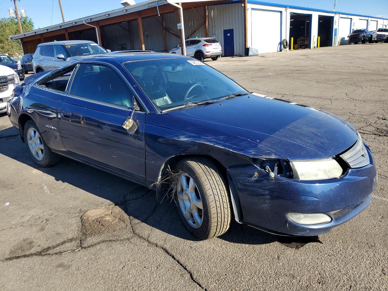 2002 Toyota Camry Solara Sle V6 Blue vin: 2T1CF28P02C554558