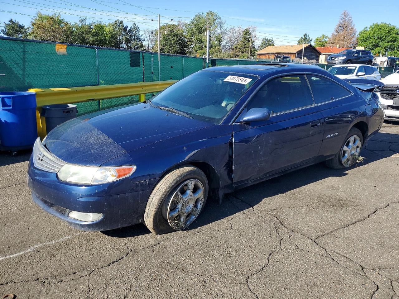 2002 Toyota Camry Solara Sle V6 Blue vin: 2T1CF28P02C554558