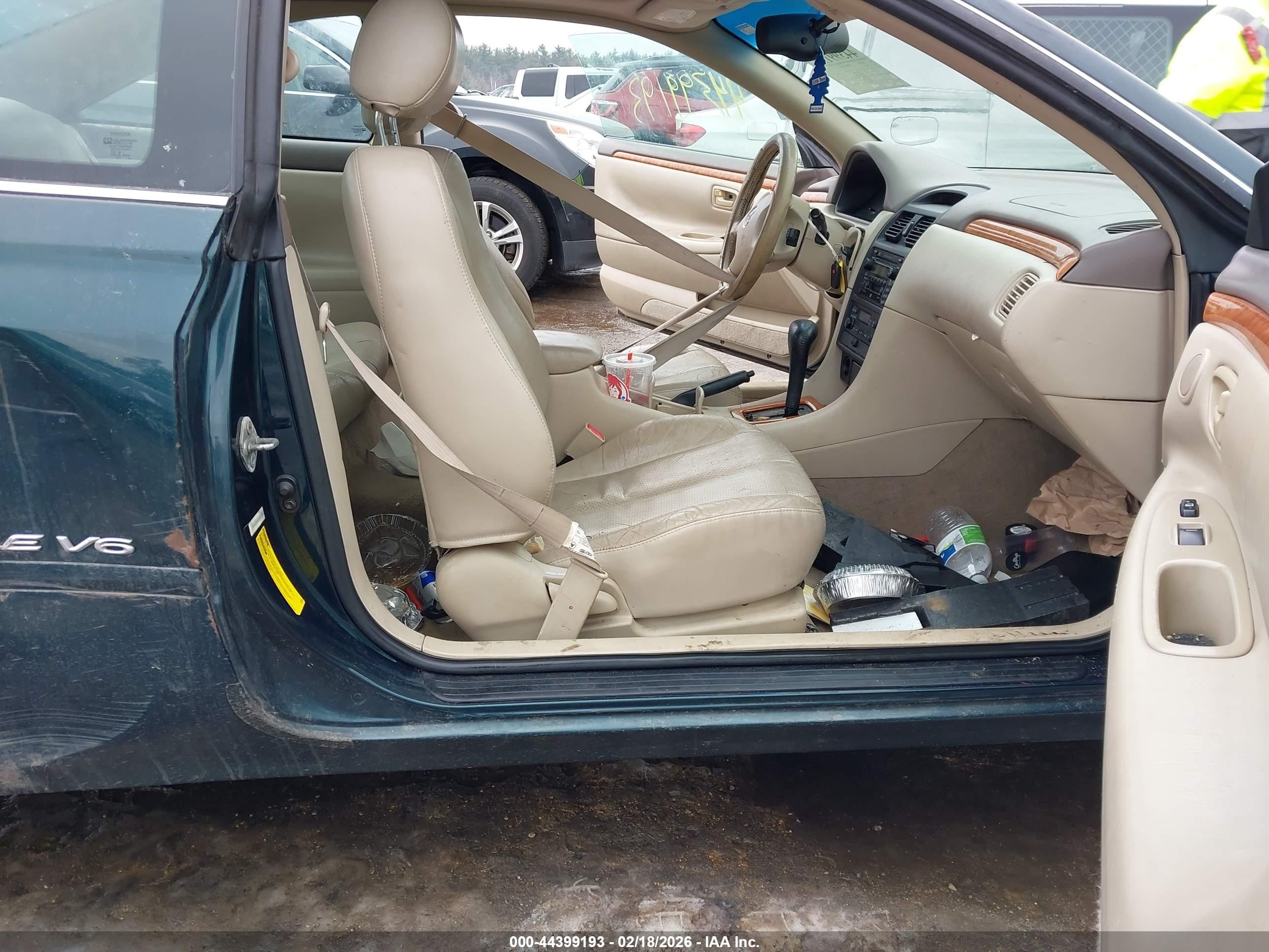 2002 Toyota Camry Solara Sle V6 Green vin: 2T1CF28P22C581115