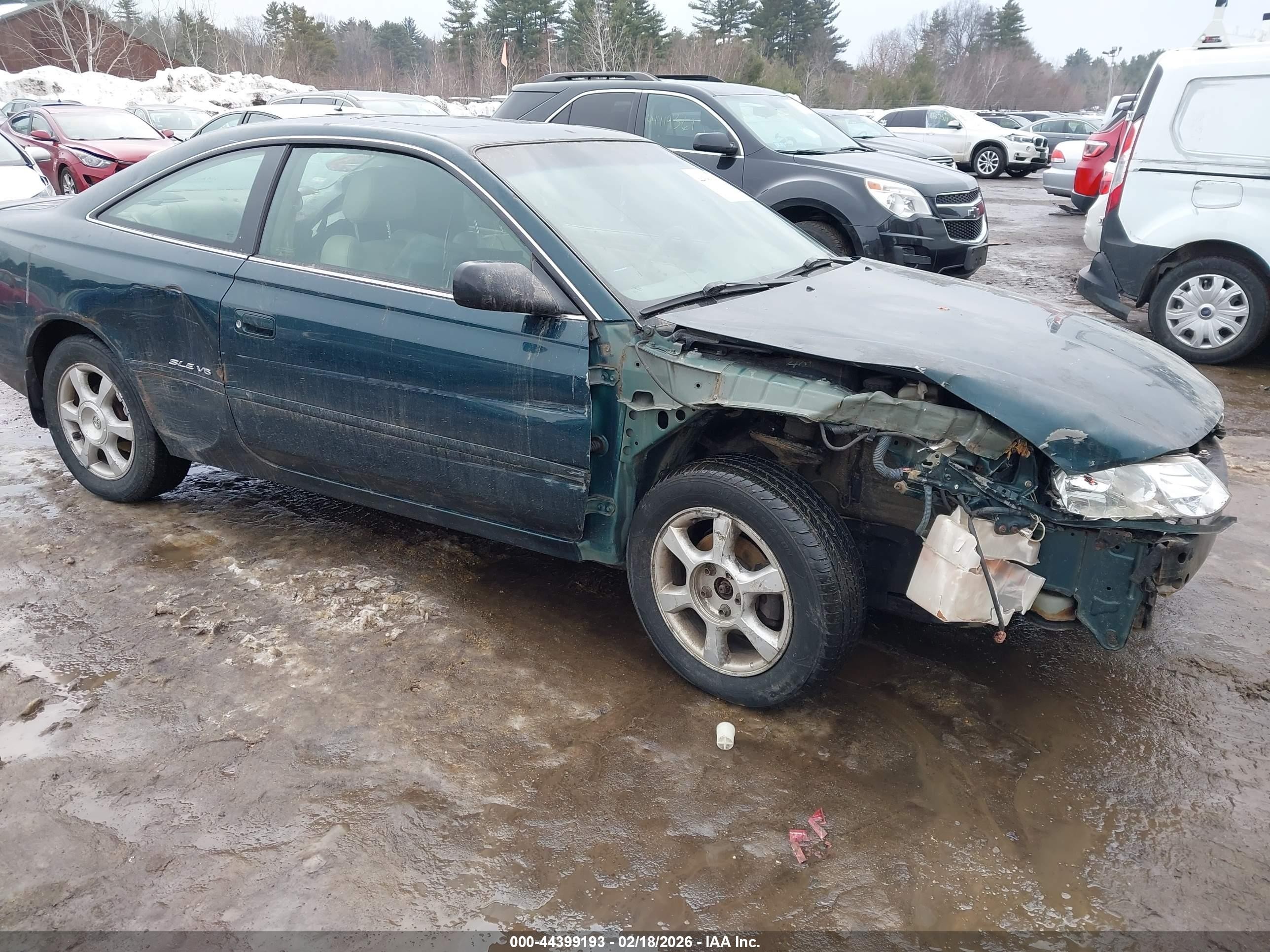 2002 Toyota Camry Solara Sle V6 Green vin: 2T1CF28P22C581115