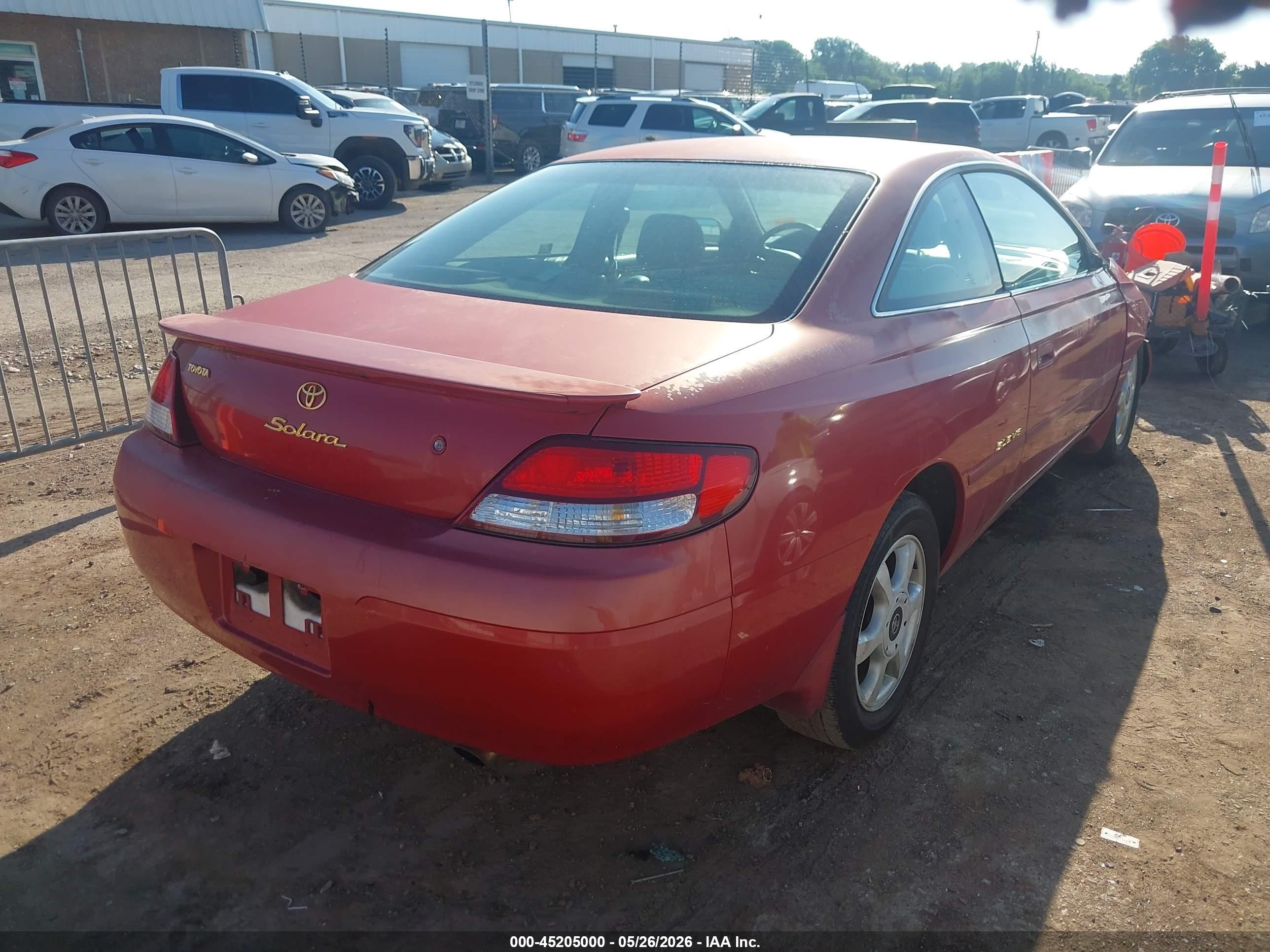 1999 Toyota Camry Solara Sle Red vin: 2T1CF28P2XC200838
