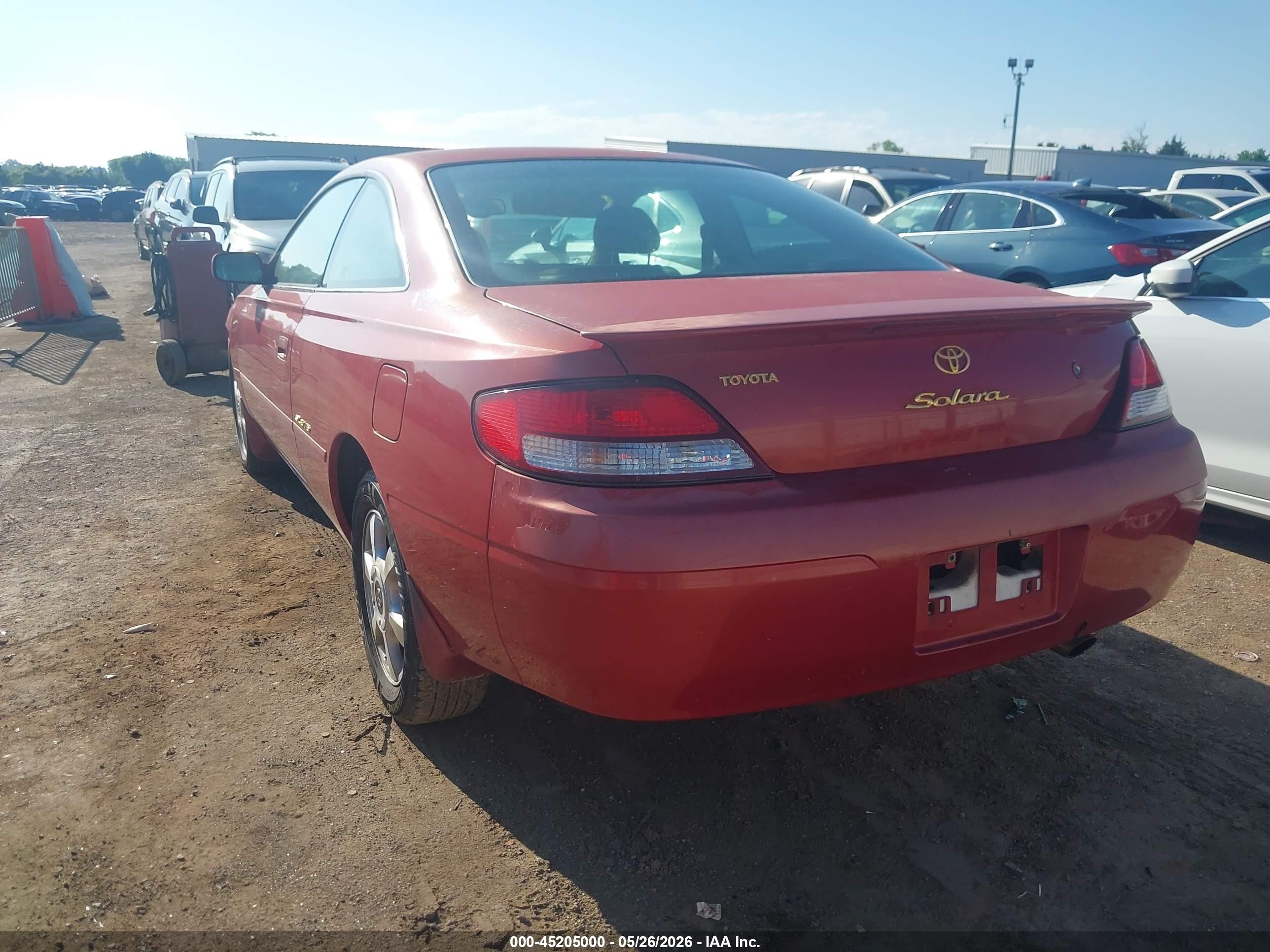 1999 Toyota Camry Solara Sle Red vin: 2T1CF28P2XC200838