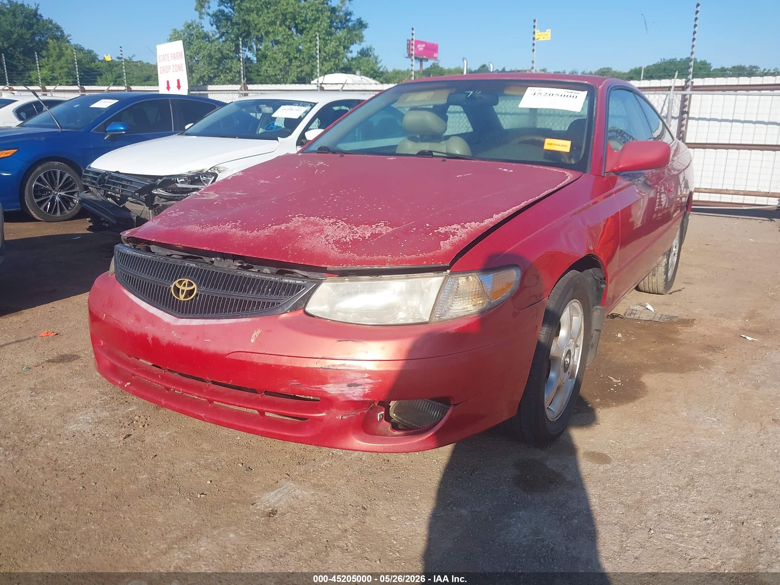 1999 Toyota Camry Solara Sle Red vin: 2T1CF28P2XC200838