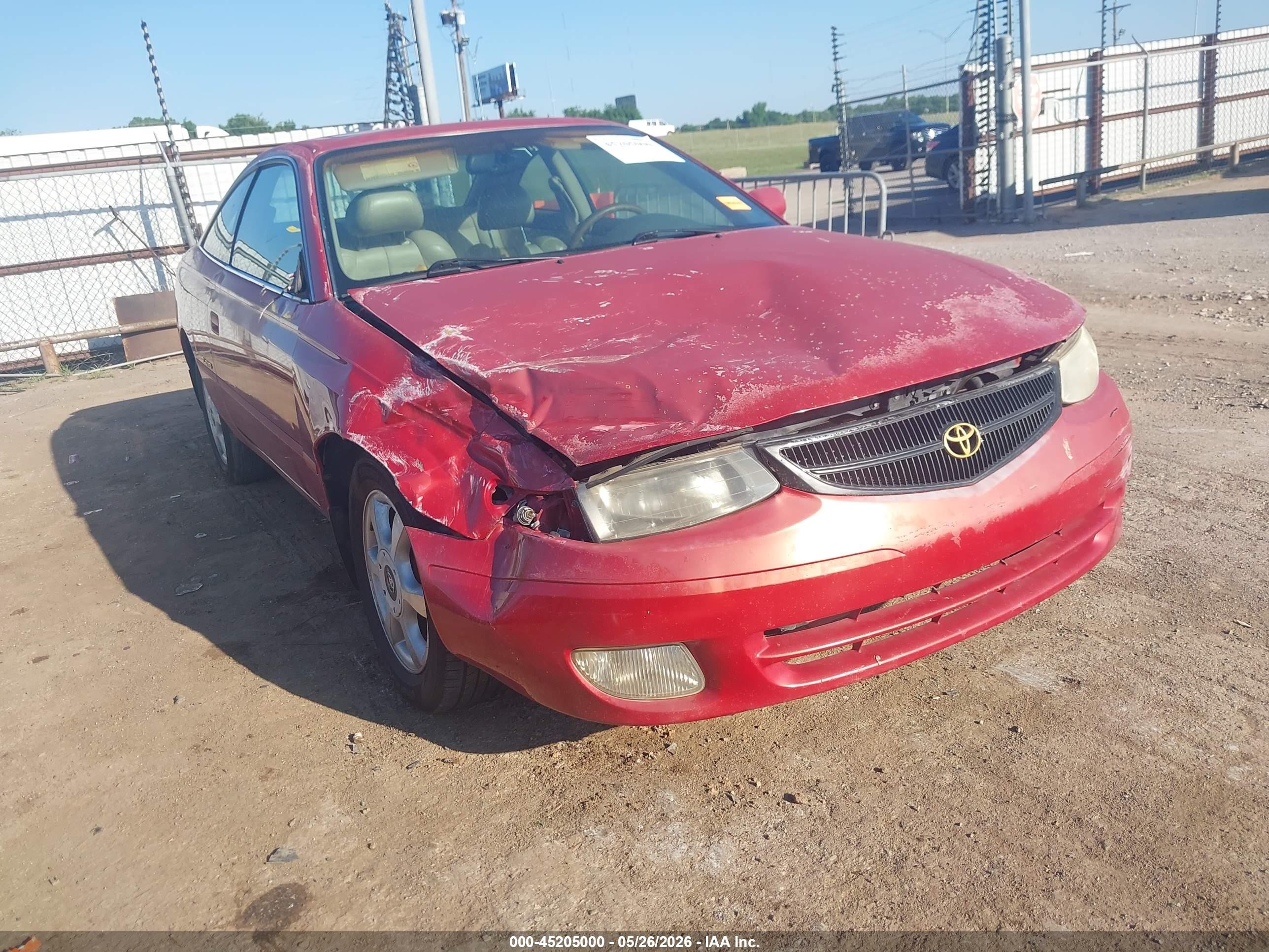 1999 Toyota Camry Solara Sle Red vin: 2T1CF28P2XC200838