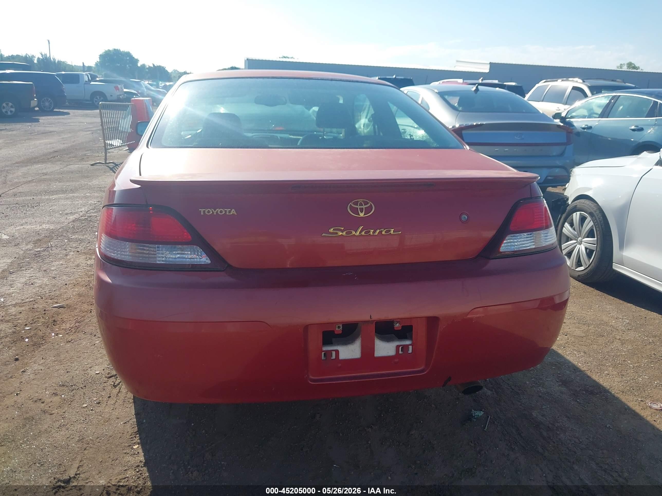 1999 Toyota Camry Solara Sle Red vin: 2T1CF28P2XC200838