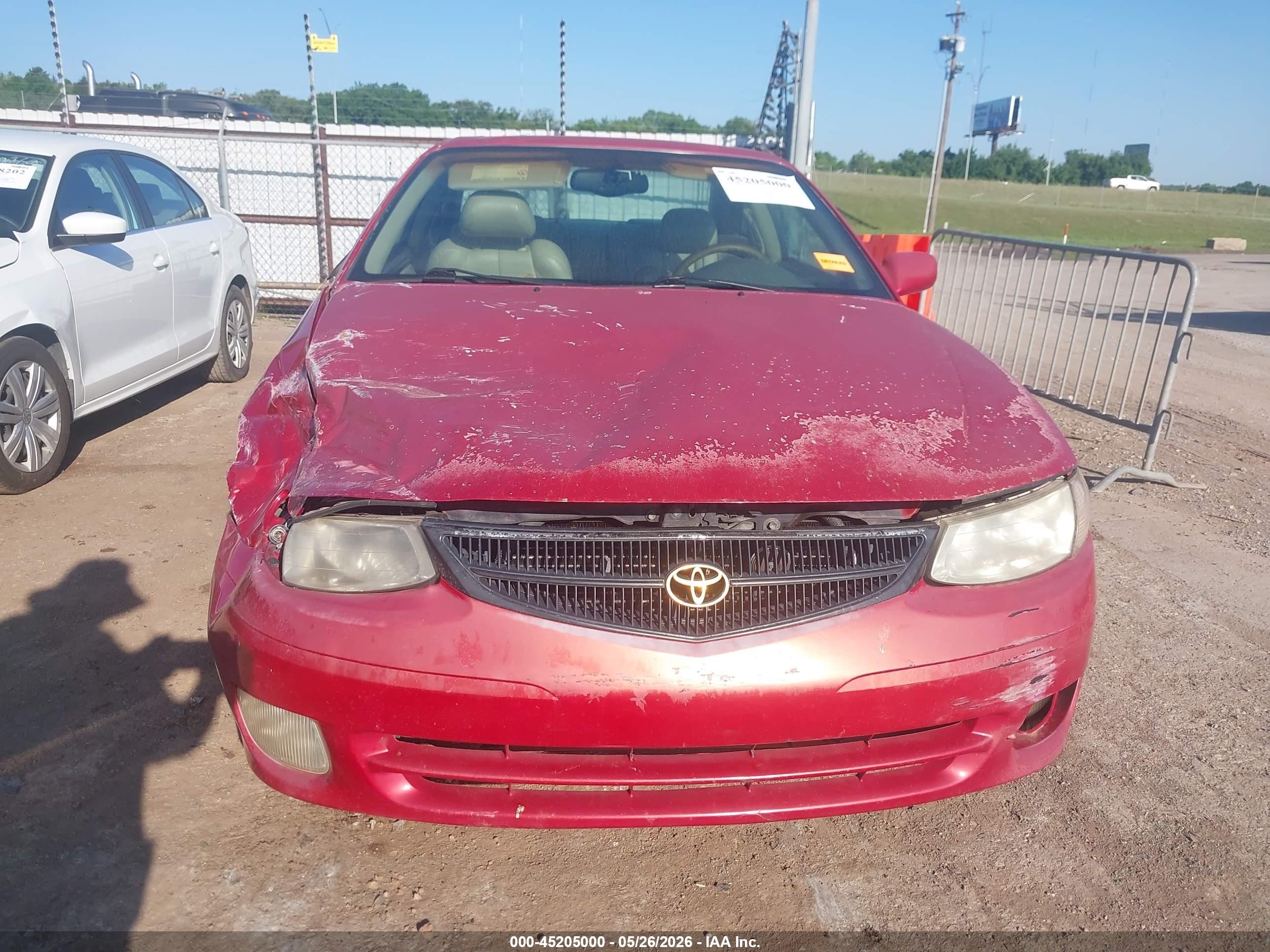 1999 Toyota Camry Solara Sle Red vin: 2T1CF28P2XC200838
