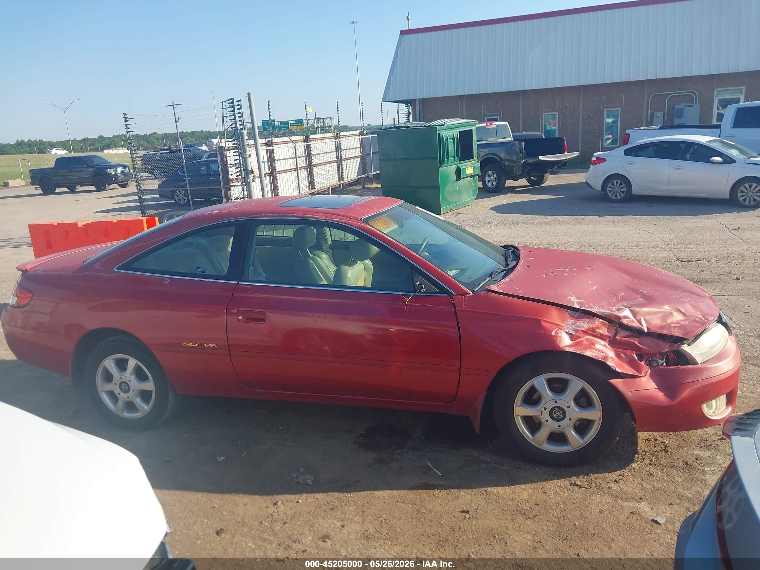 1999 Toyota Camry Solara Sle Red vin: 2T1CF28P2XC200838