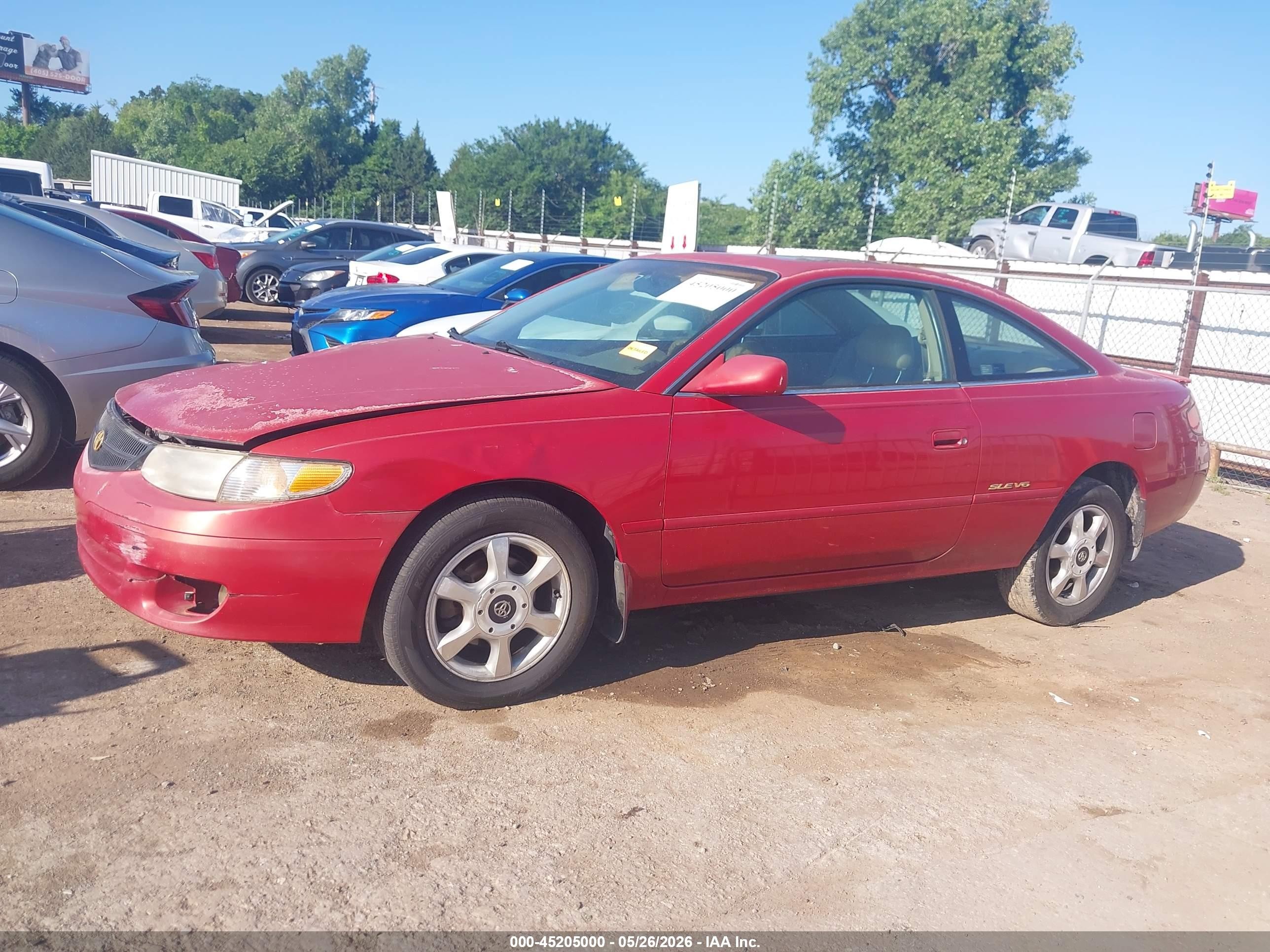 1999 Toyota Camry Solara Sle Red vin: 2T1CF28P2XC200838