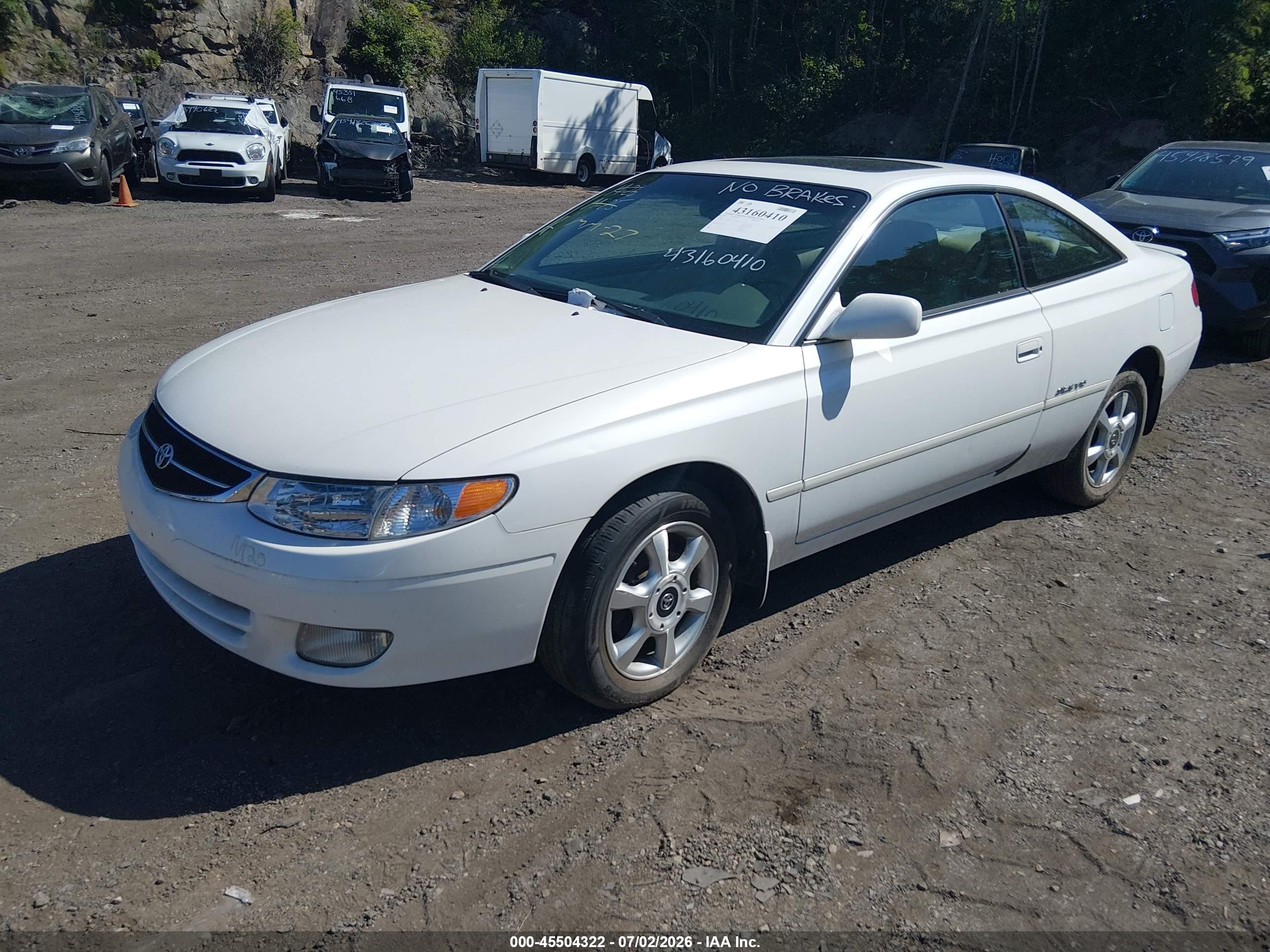 1999 Toyota Camry Solara Sle White vin: 2T1CF28P4XC246168