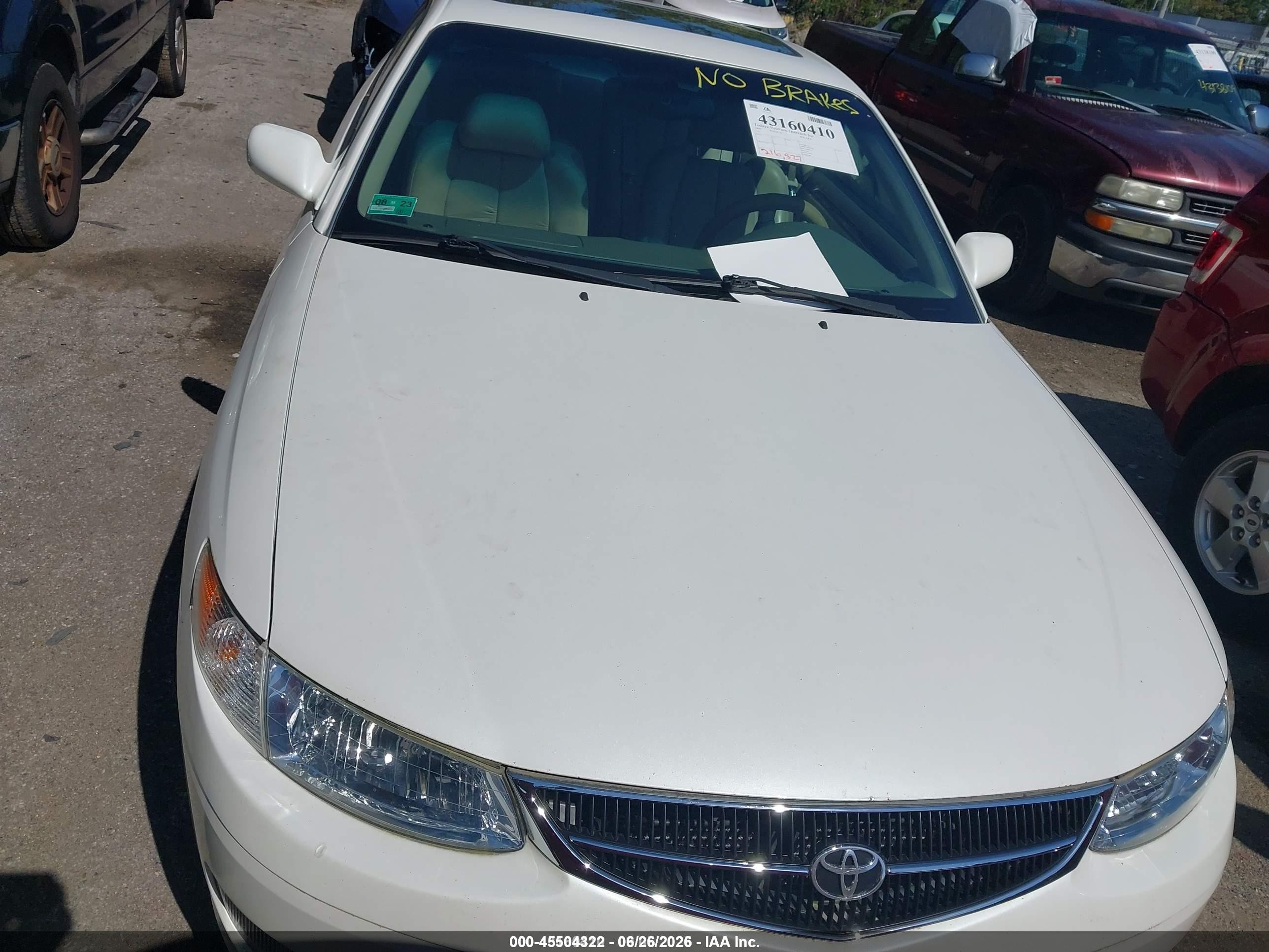 1999 Toyota Camry Solara Sle White vin: 2T1CF28P4XC246168