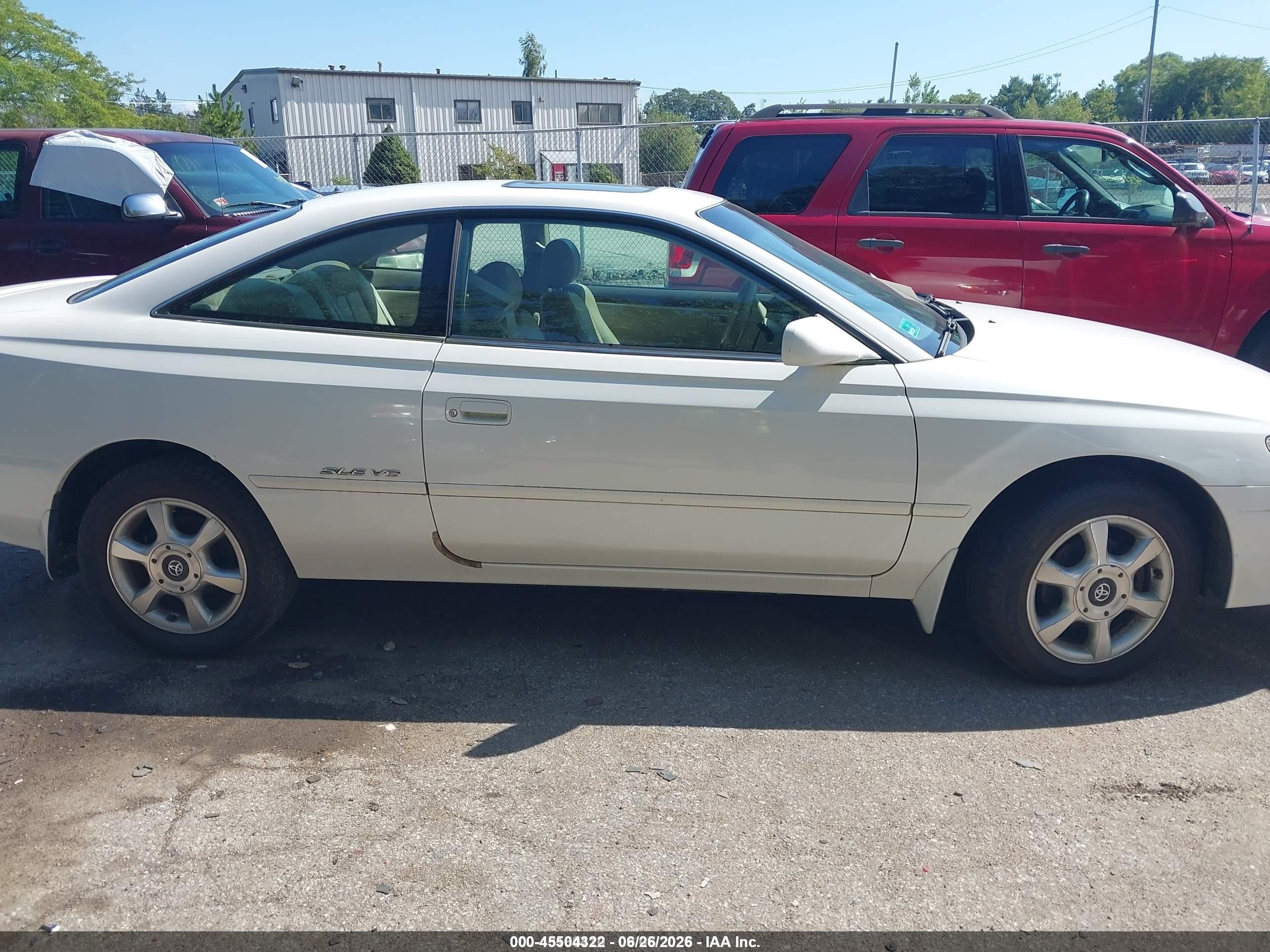 1999 Toyota Camry Solara Sle White vin: 2T1CF28P4XC246168