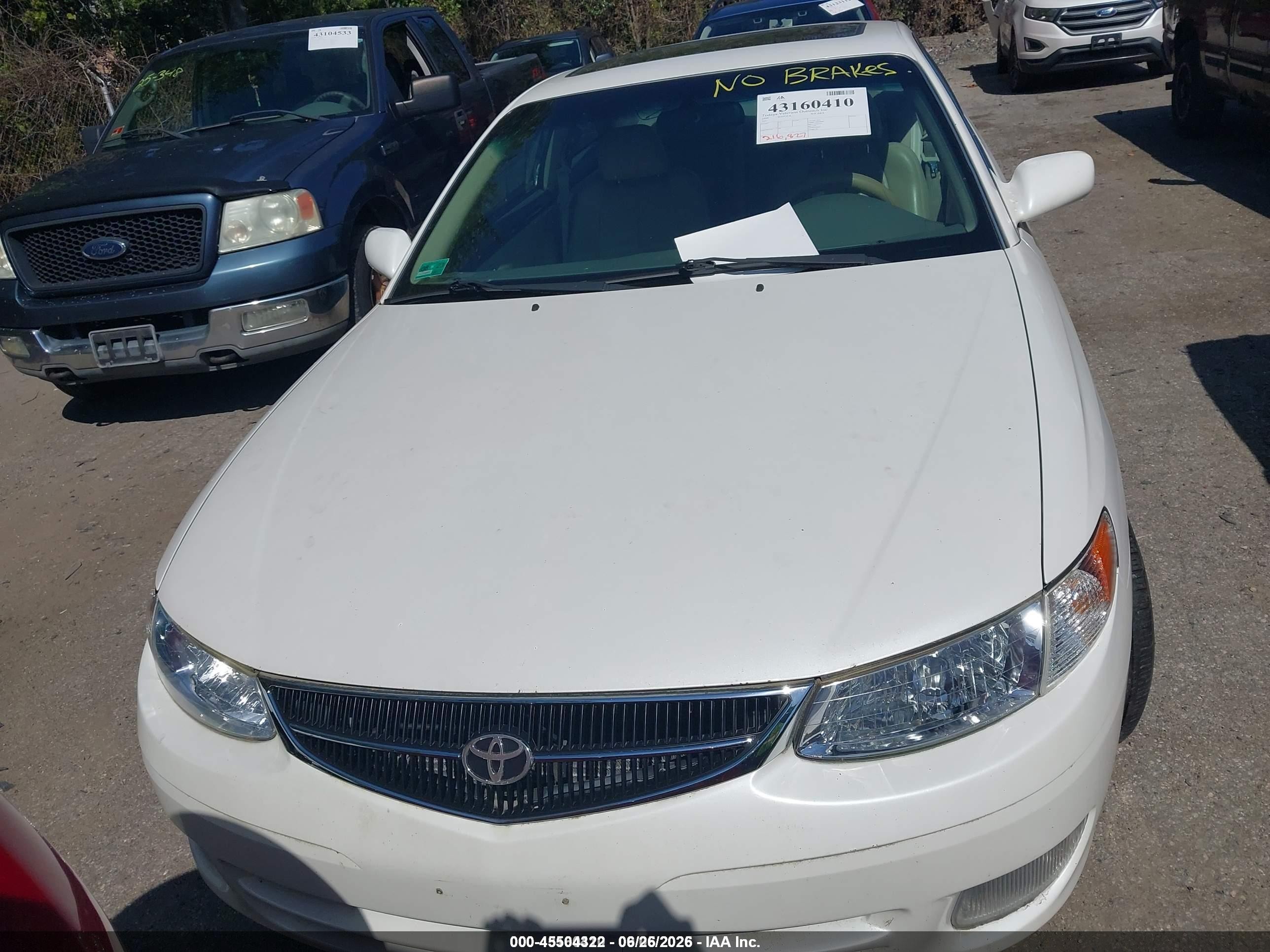 1999 Toyota Camry Solara Sle White vin: 2T1CF28P4XC246168