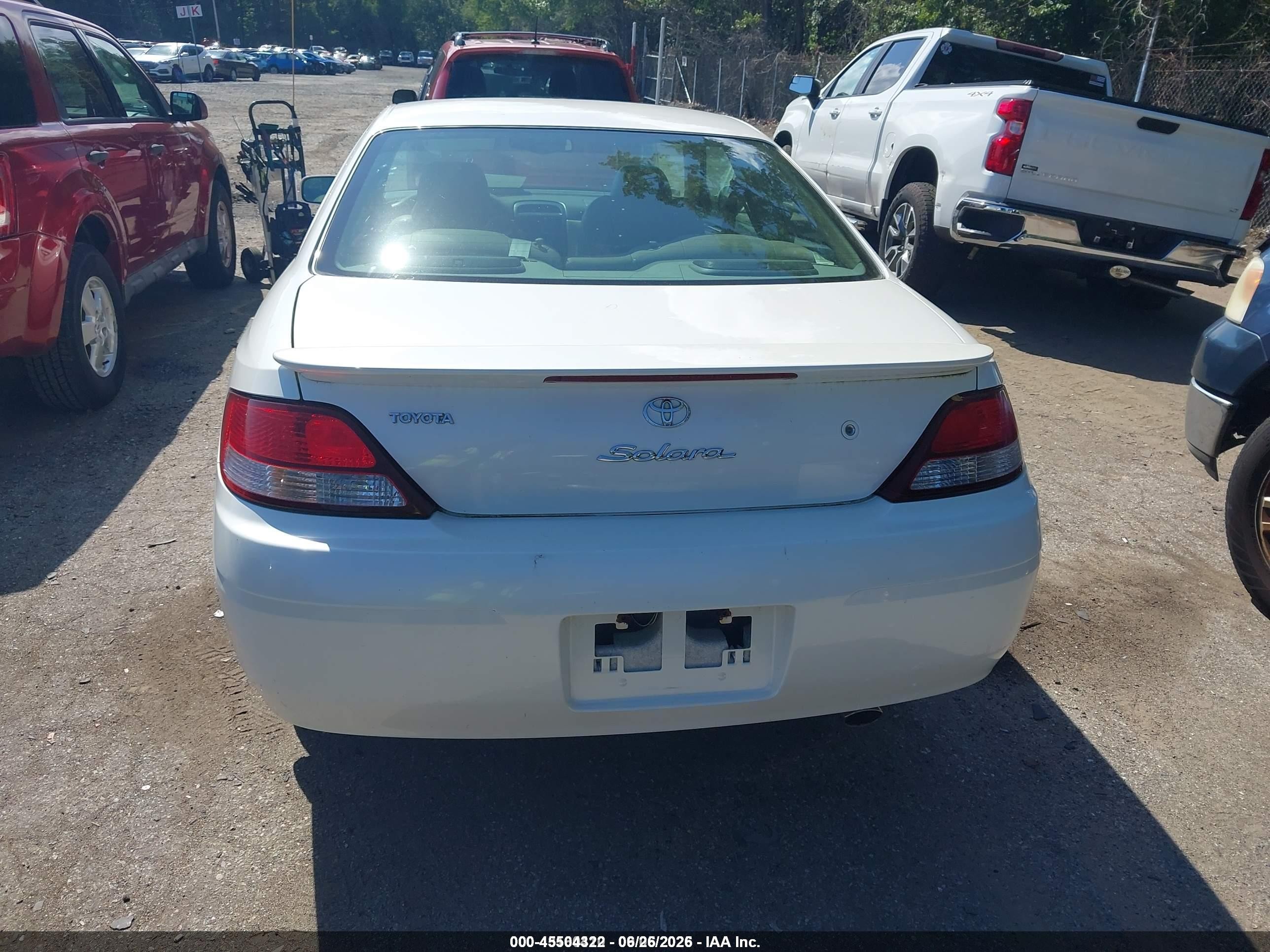 1999 Toyota Camry Solara Sle White vin: 2T1CF28P4XC246168